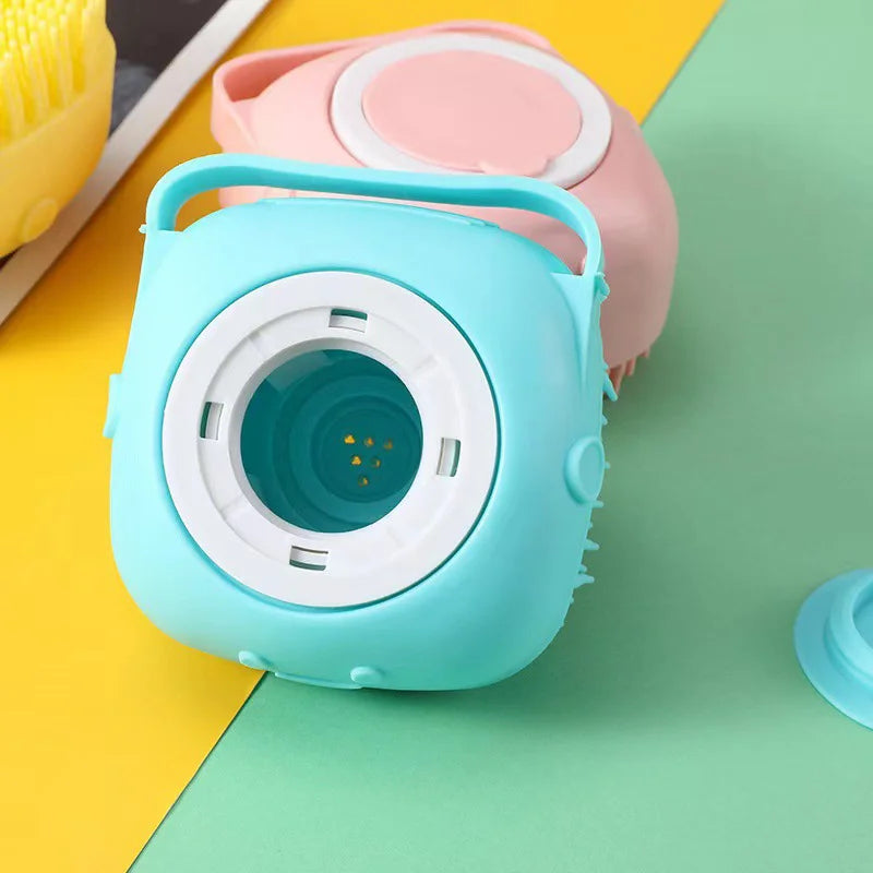 Silicone Pet Bath Massage Brush Shower Scrubber Bubble Maker For Cat Dog Fur Buddies Grooming Deep Clean Hair Remover Household Pet Bathing