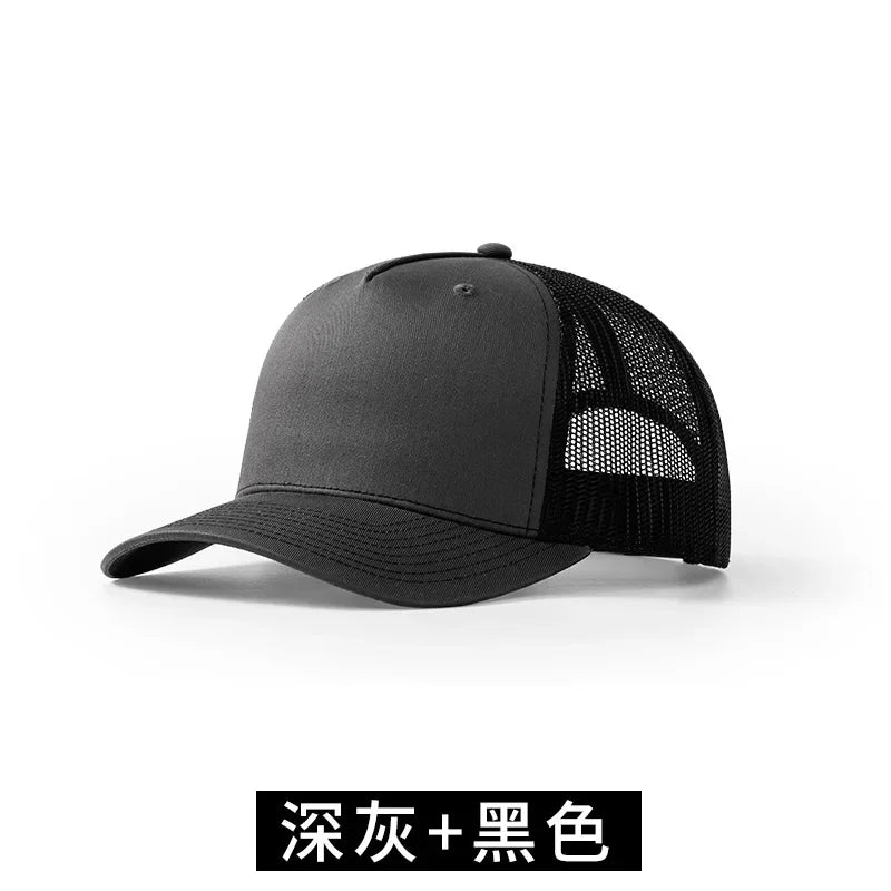 Micro-curved Brim Mesh Truck Driver Hat Men and Women Outdoor Leisure Breathable Sunshade Sports Baseball Cap
