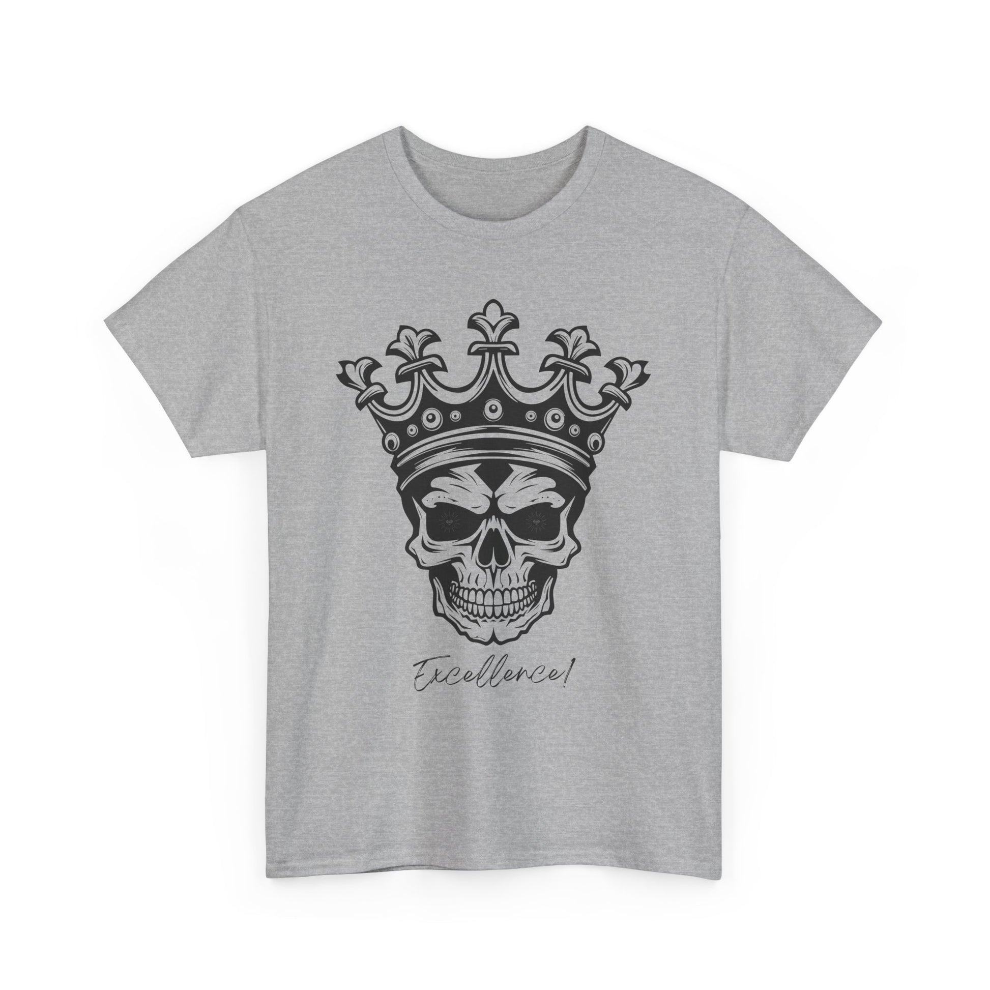 Skull "Excellence" Cotton Tee Shirt Transparent