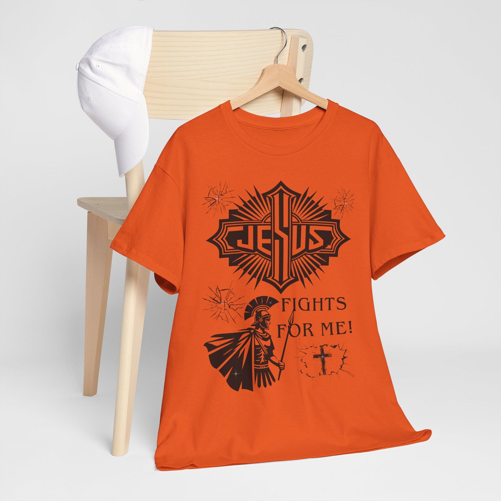 Jesus Fights For Me Cotton T-Shirt