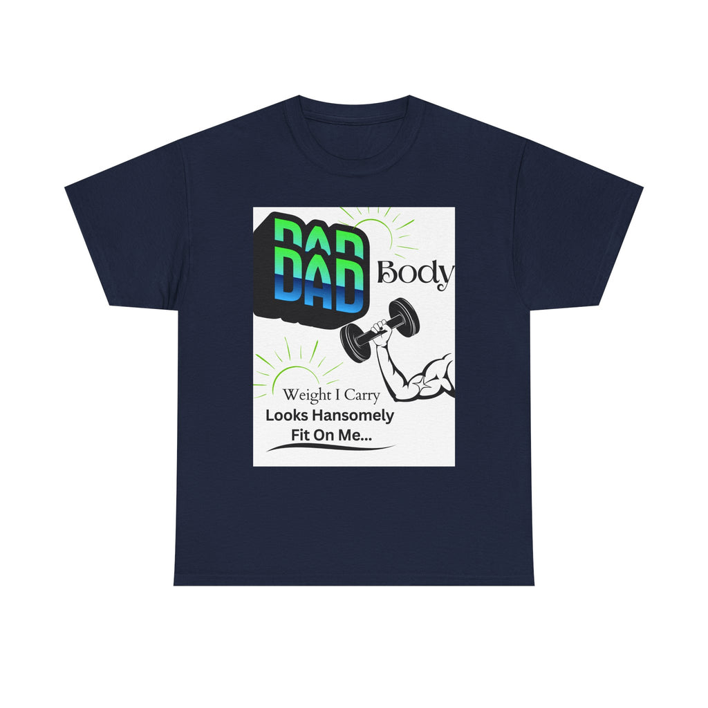 White Background Hansomely Fit Dad Cotton Crew Tee Shirt Dseign