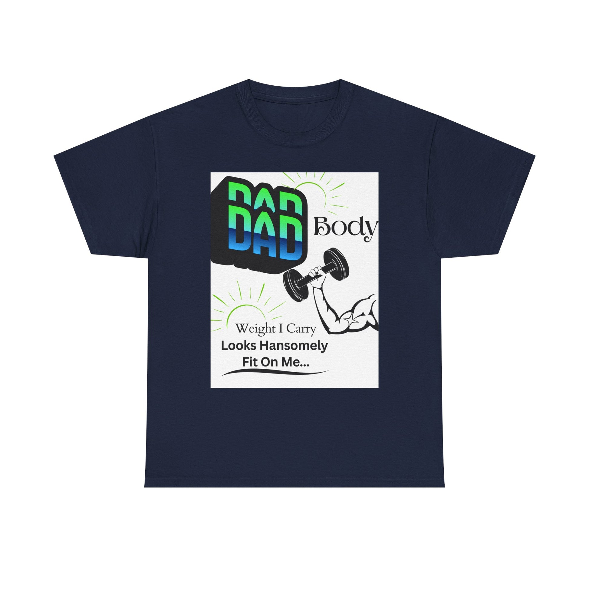 White Background Hansomely Fit Dad Cotton Crew Tee Shirt Dseign