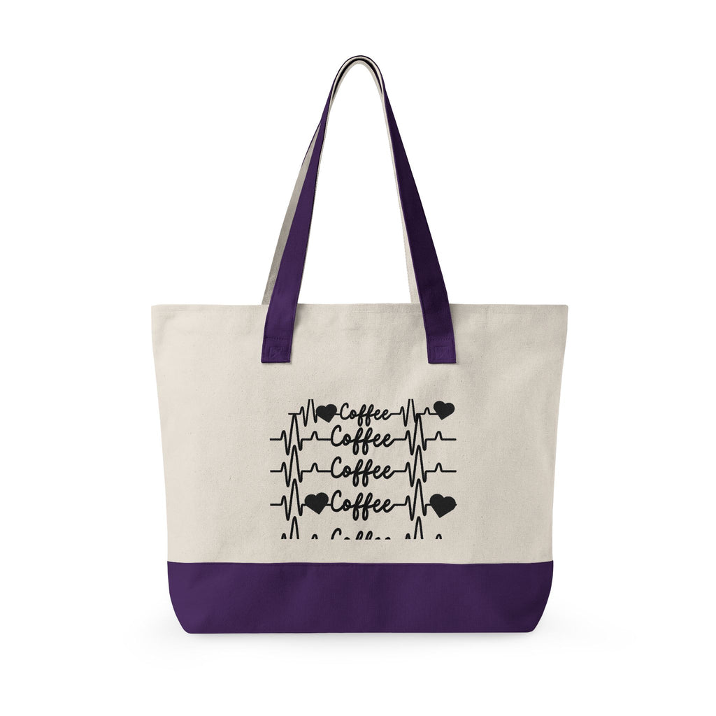 Zippered Canvas Tote Front Zip Pocket