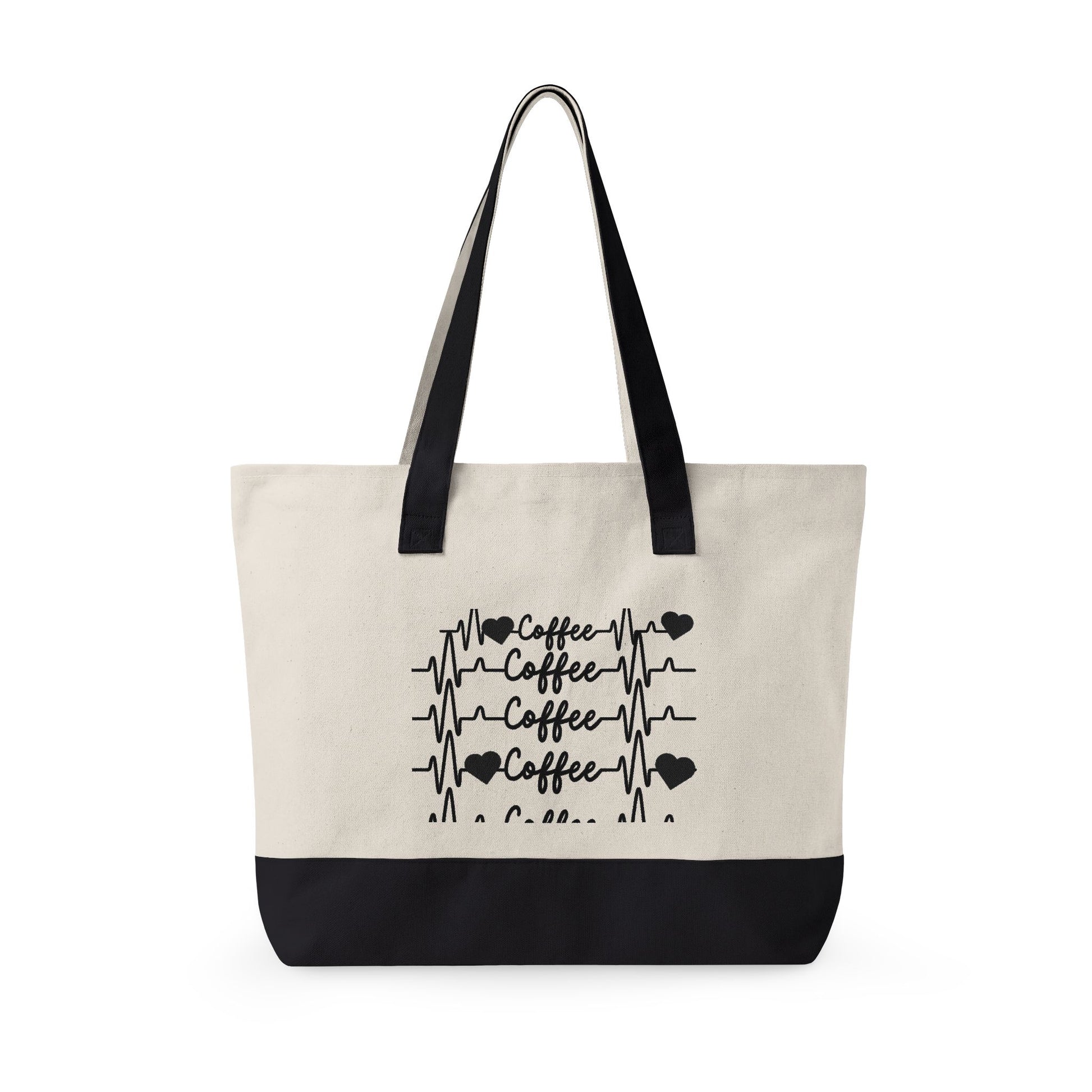 Zippered Canvas Tote Front Zip Pocket