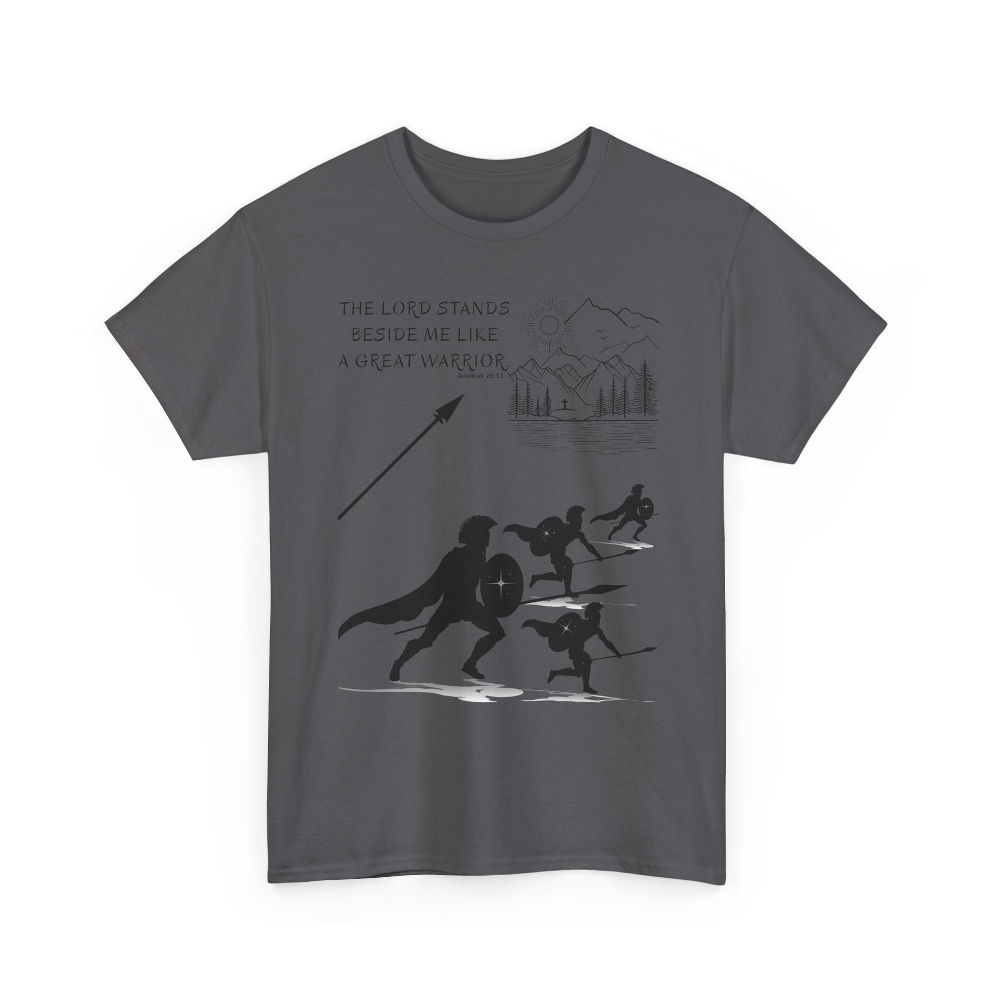 Warrior, The Lord Stands Before Me Heavy Cotton Shirt