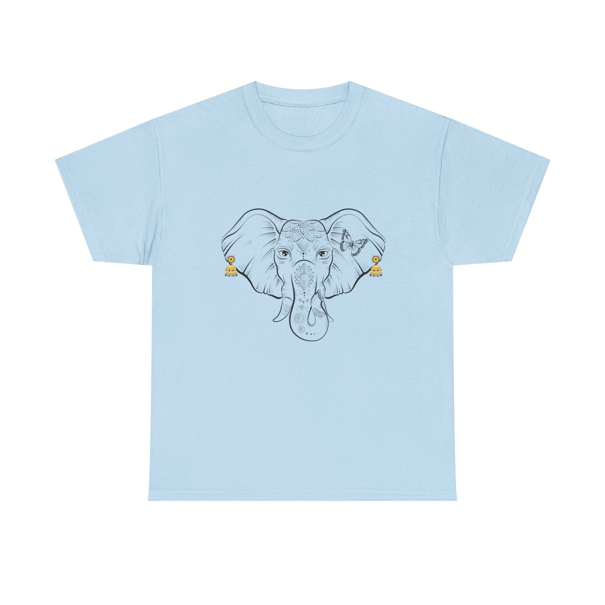 Elephant With Earrings Heavy Cotton Shirt