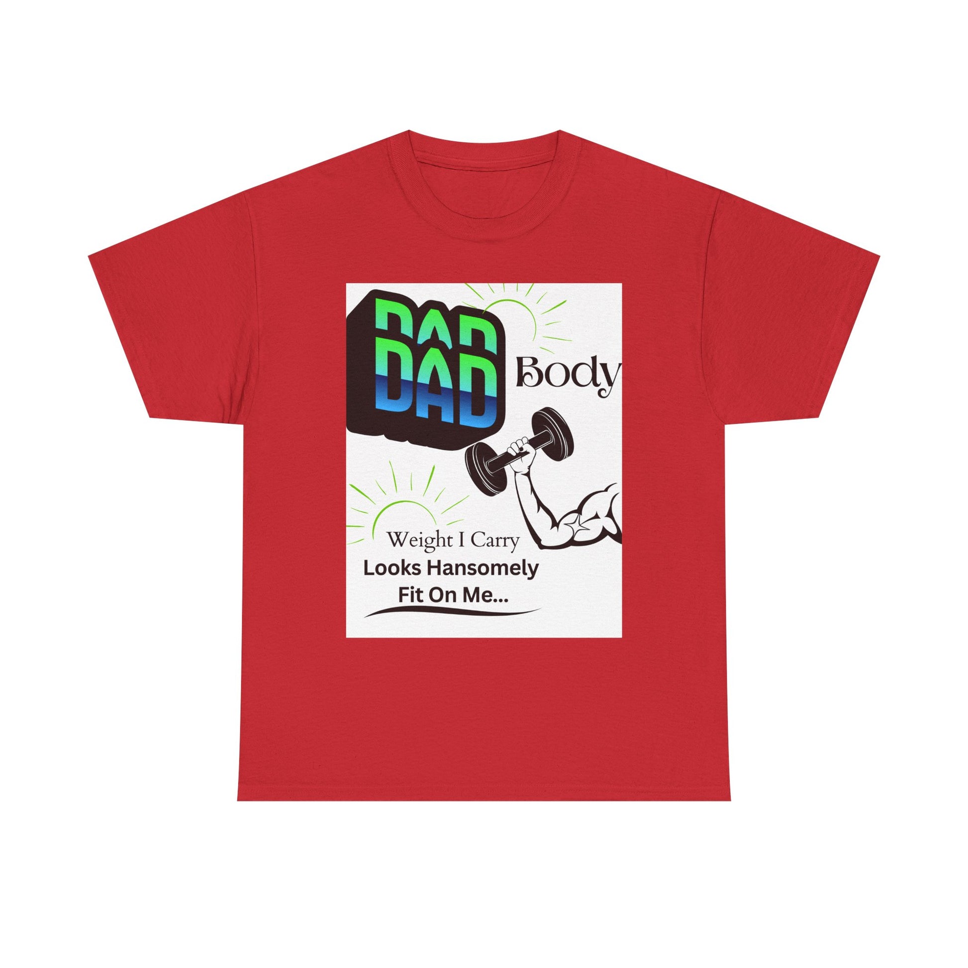 White Background Hansomely Fit Dad Cotton Crew Tee Shirt Dseign