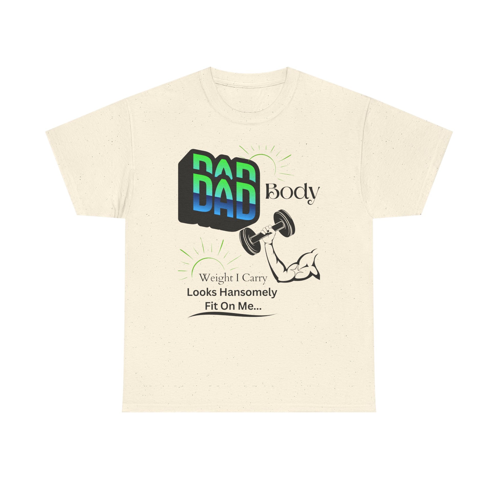 Hansomely Fit Dad Cotton Crew Tee Shirt Transparent Dseign
