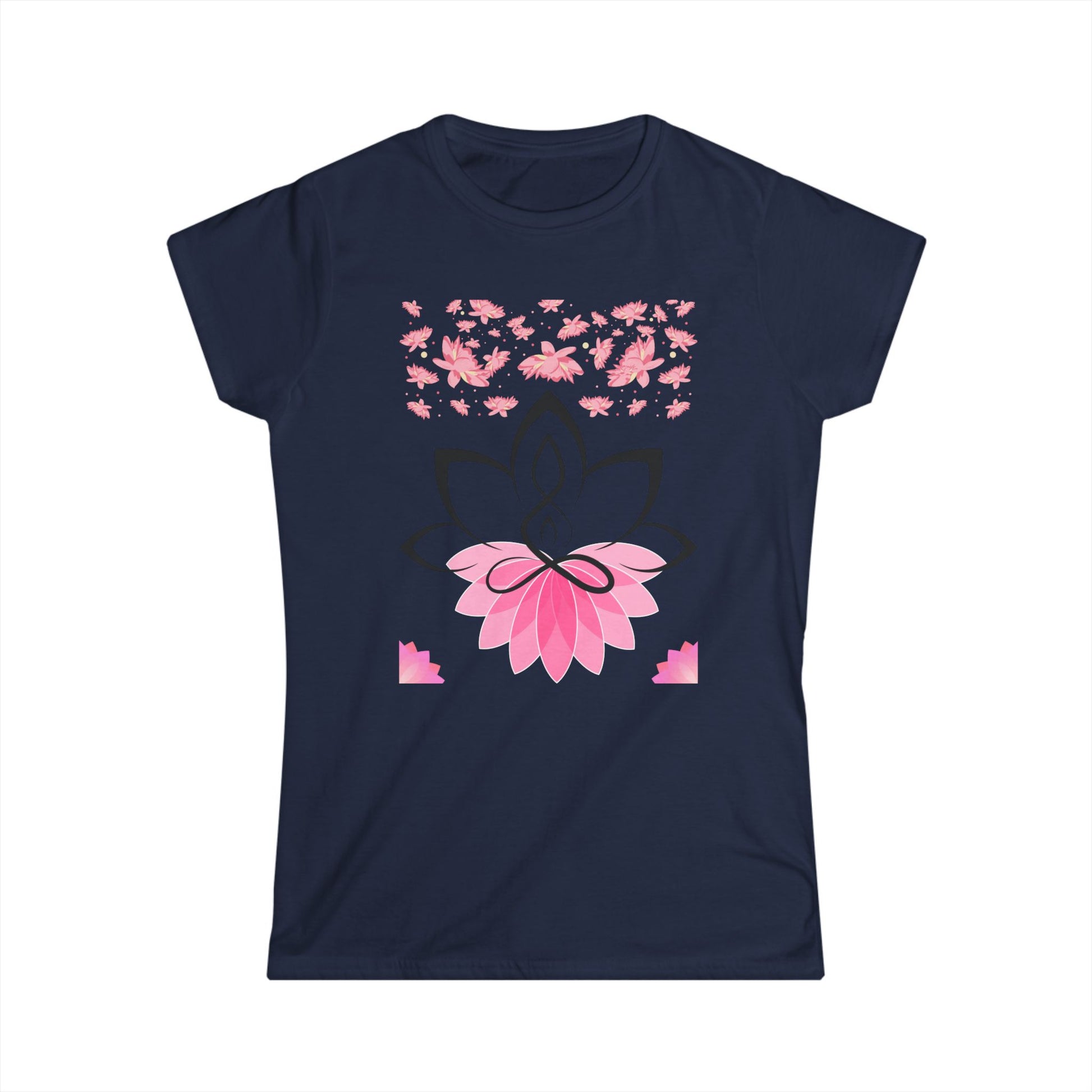 Women's Soft Style Tee Shirt Lotus Yoga
