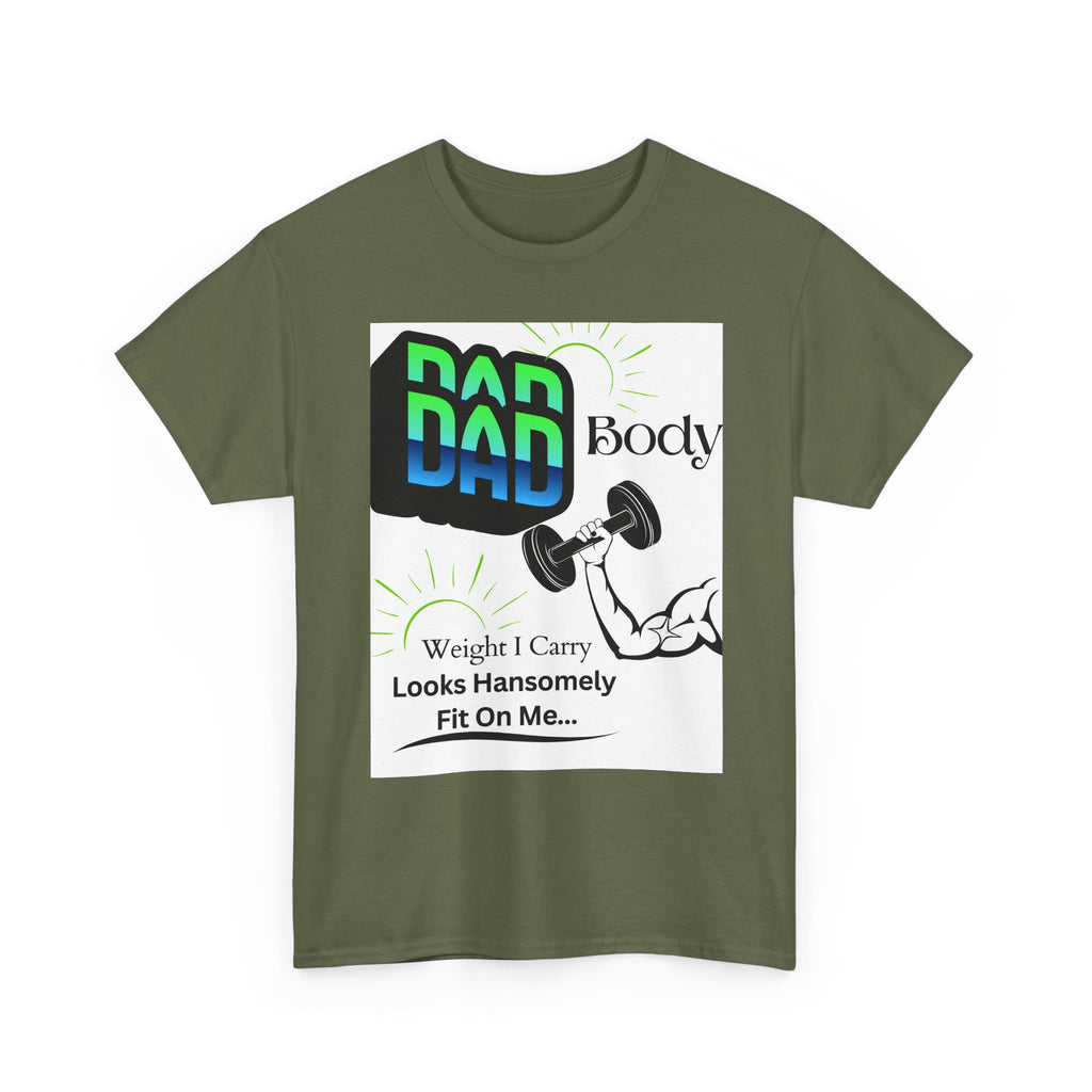 White Background Hansomely Fit Dad Cotton Crew Tee Shirt Dseign