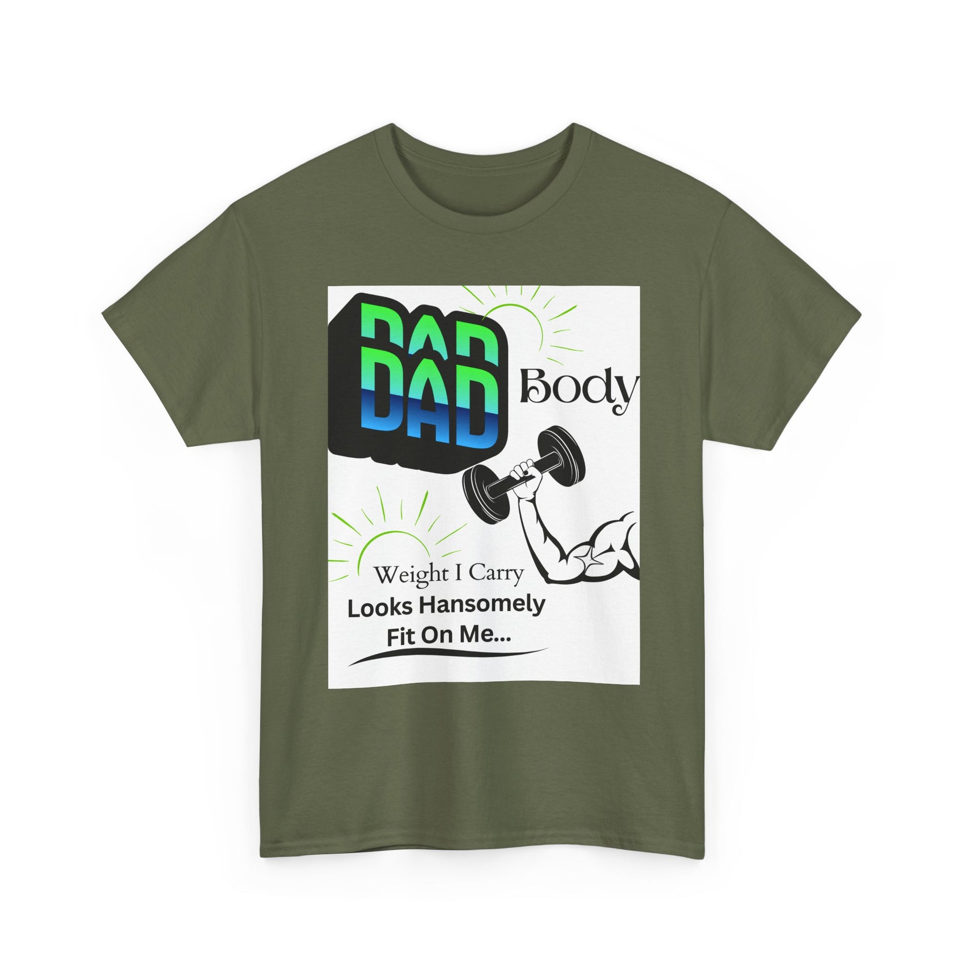 White Background Hansomely Fit Dad Cotton Crew Tee Shirt Dseign