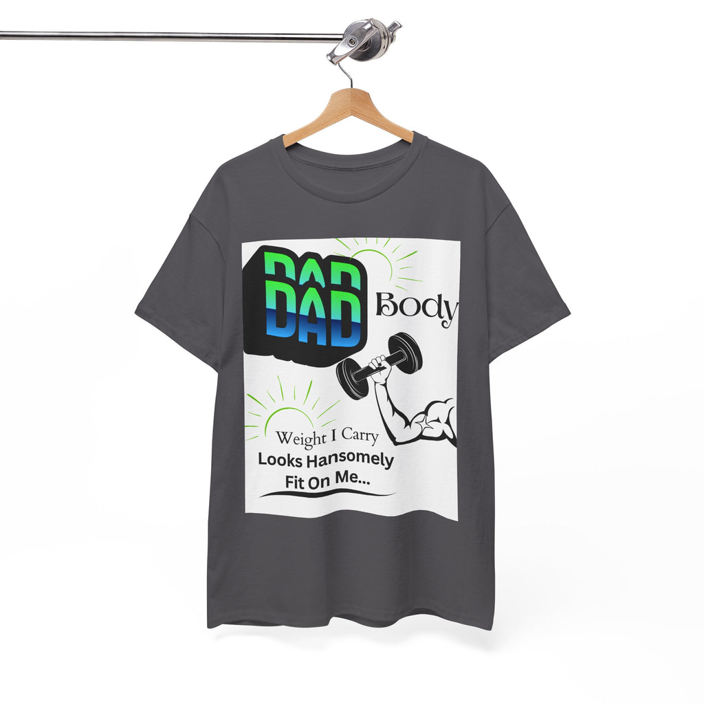 White Background Hansomely Fit Dad Cotton Crew Tee Shirt Dseign