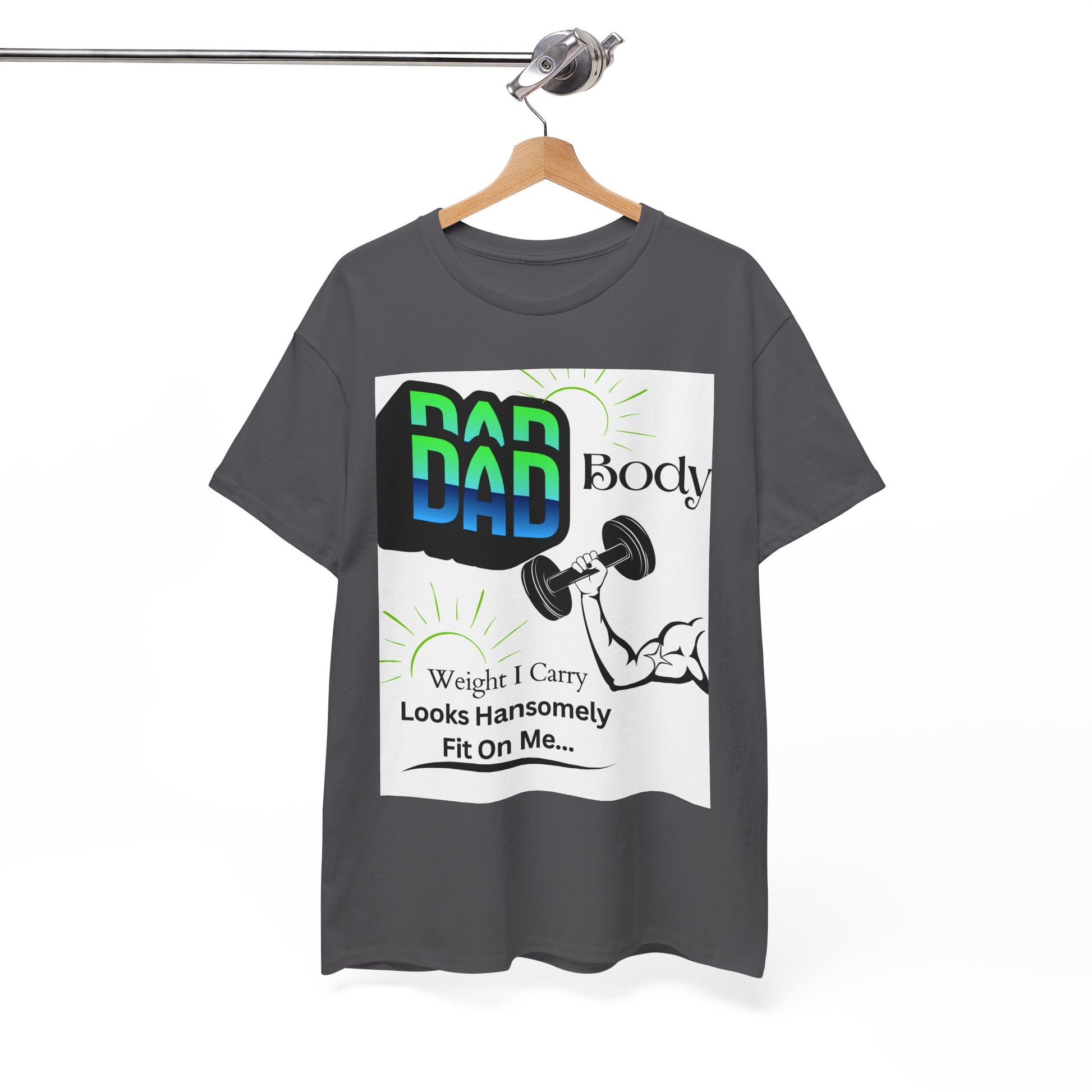 White Background Hansomely Fit Dad Cotton Crew Tee Shirt Dseign