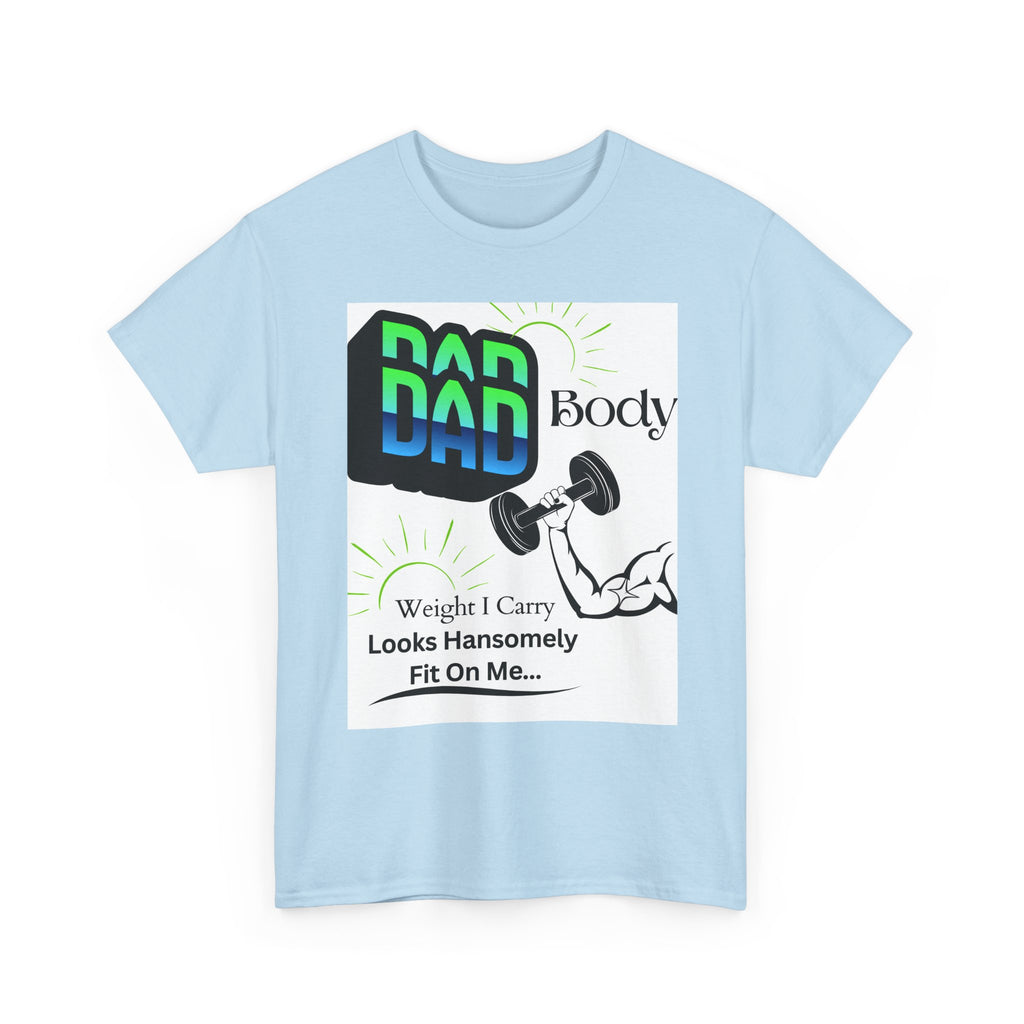 White Background Hansomely Fit Dad Cotton Crew Tee Shirt Dseign
