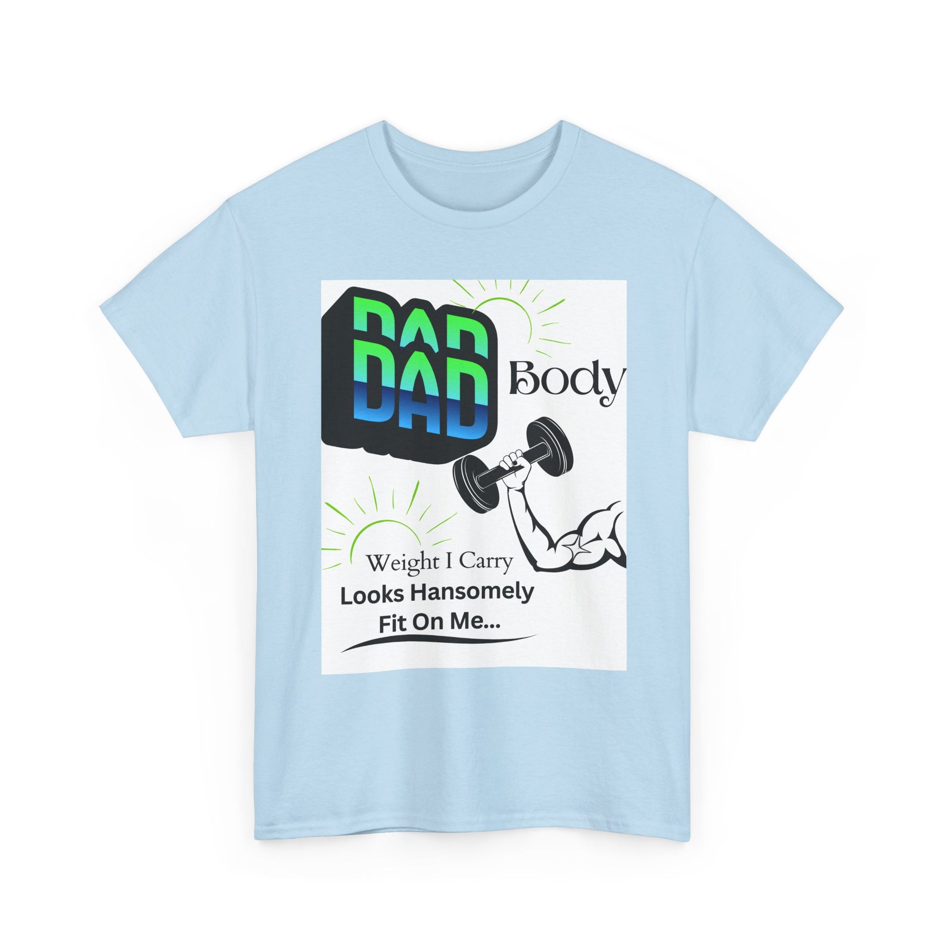 White Background Hansomely Fit Dad Cotton Crew Tee Shirt Dseign