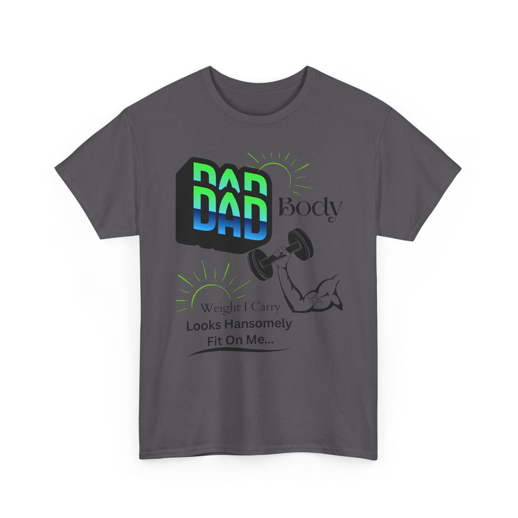 Hansomely Fit Dad Cotton Crew Tee Shirt Transparent Dseign