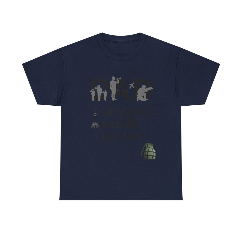 Dad Veteran Cotton Tee Shirt Transparent Background