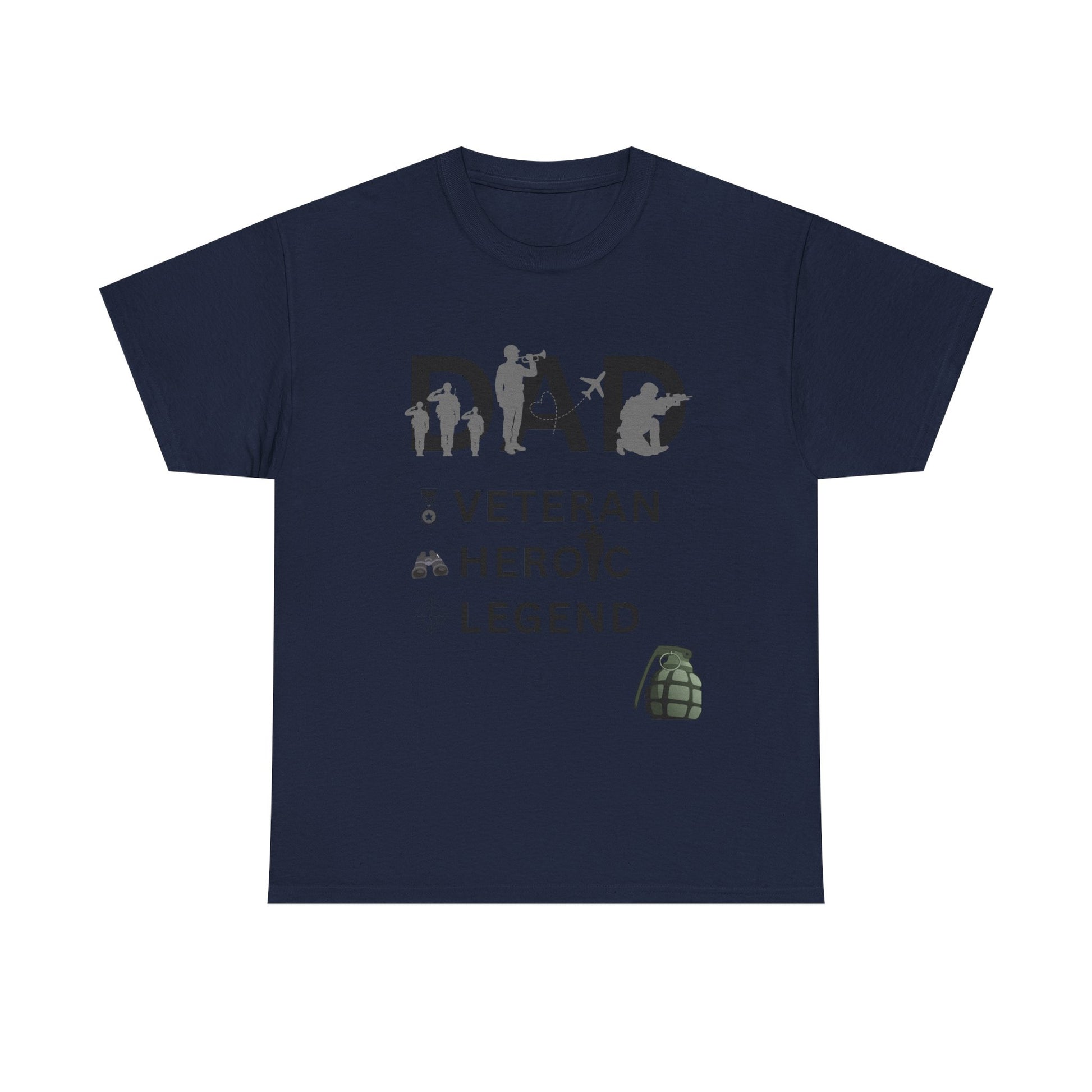 Dad Veteran Cotton Tee Shirt Transparent Background