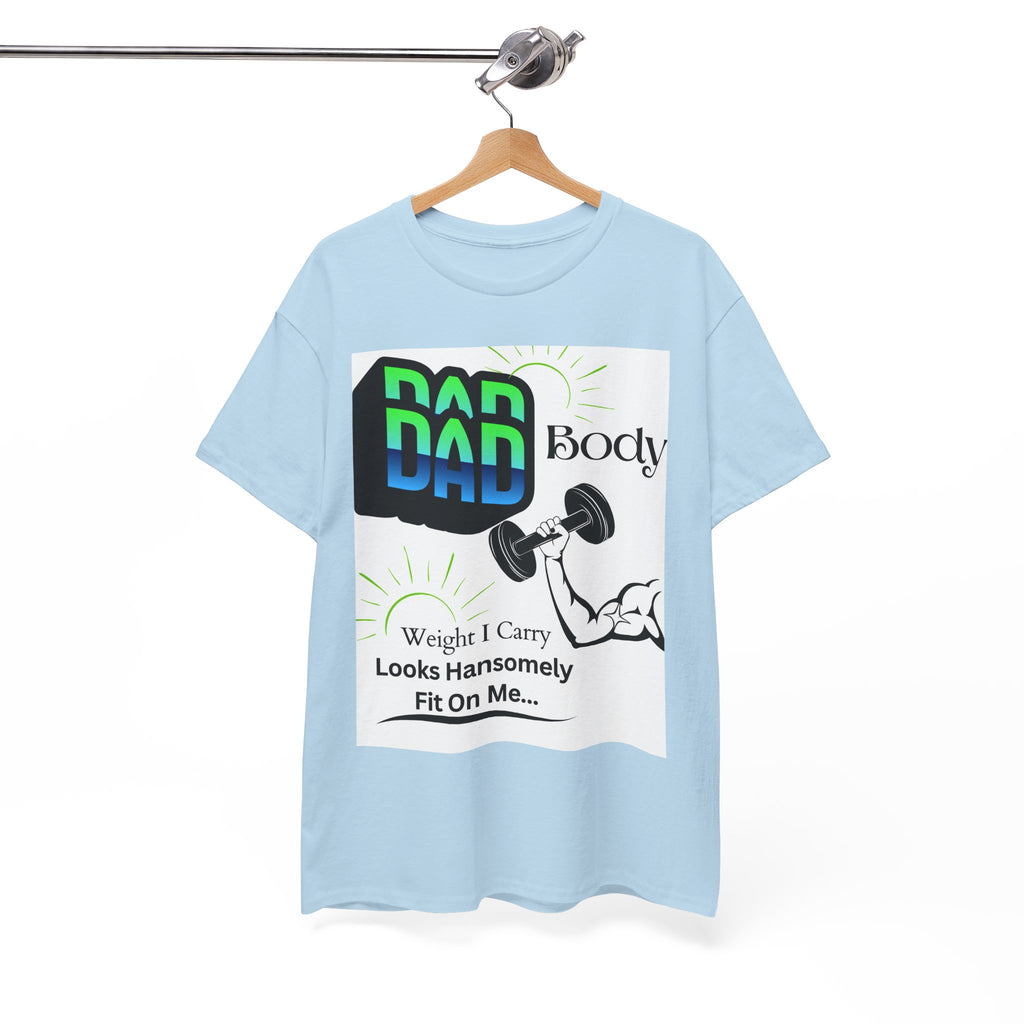 White Background Hansomely Fit Dad Cotton Crew Tee Shirt Dseign