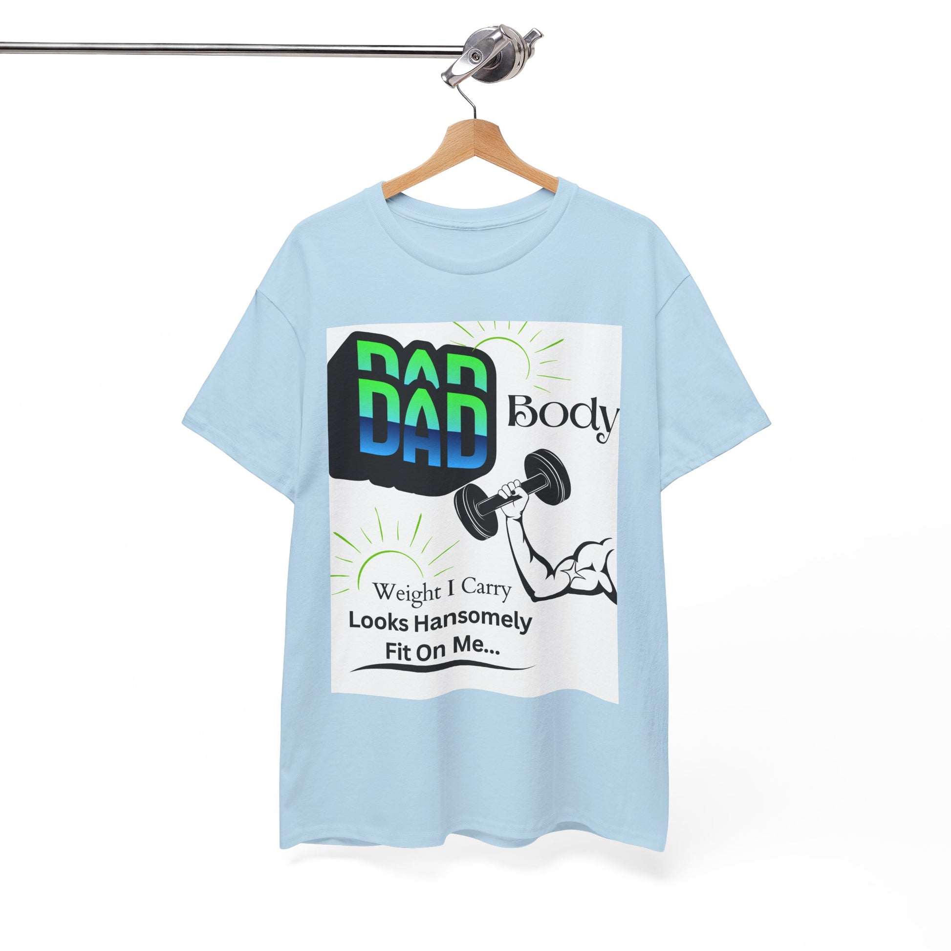 White Background Hansomely Fit Dad Cotton Crew Tee Shirt Dseign