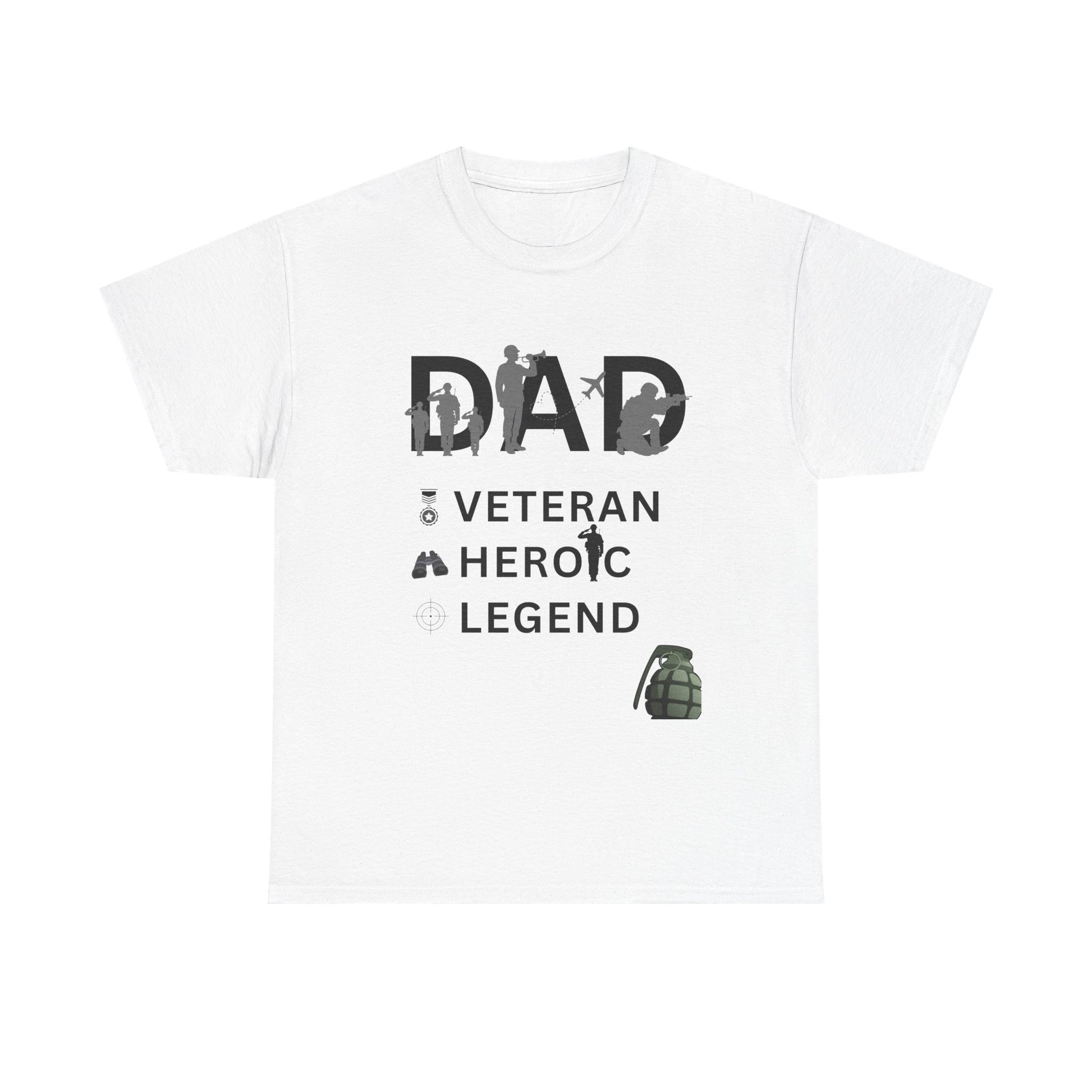 Dad Veteran Cotton Tee Shirt Transparent Background