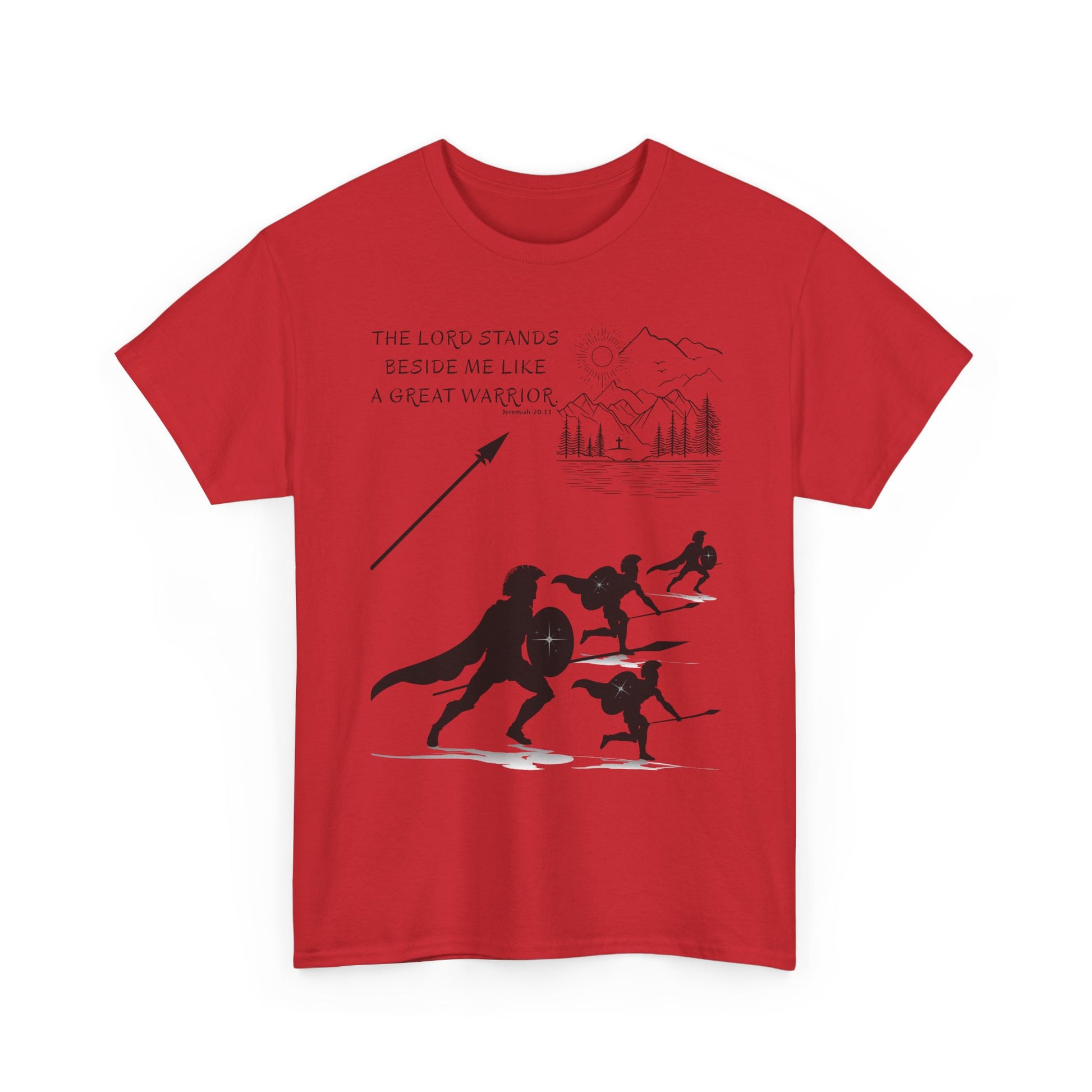 Warrior, The Lord Stands Before Me Heavy Cotton Shirt