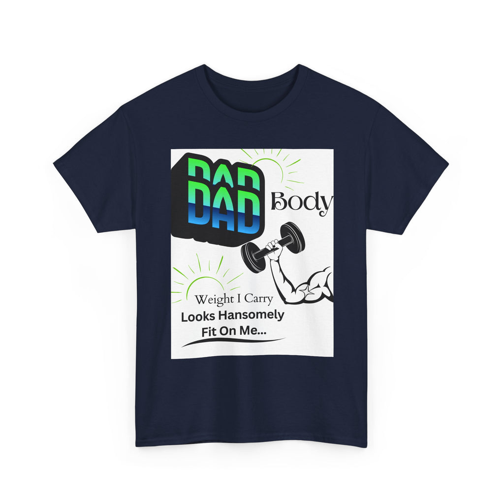 White Background Hansomely Fit Dad Cotton Crew Tee Shirt Dseign