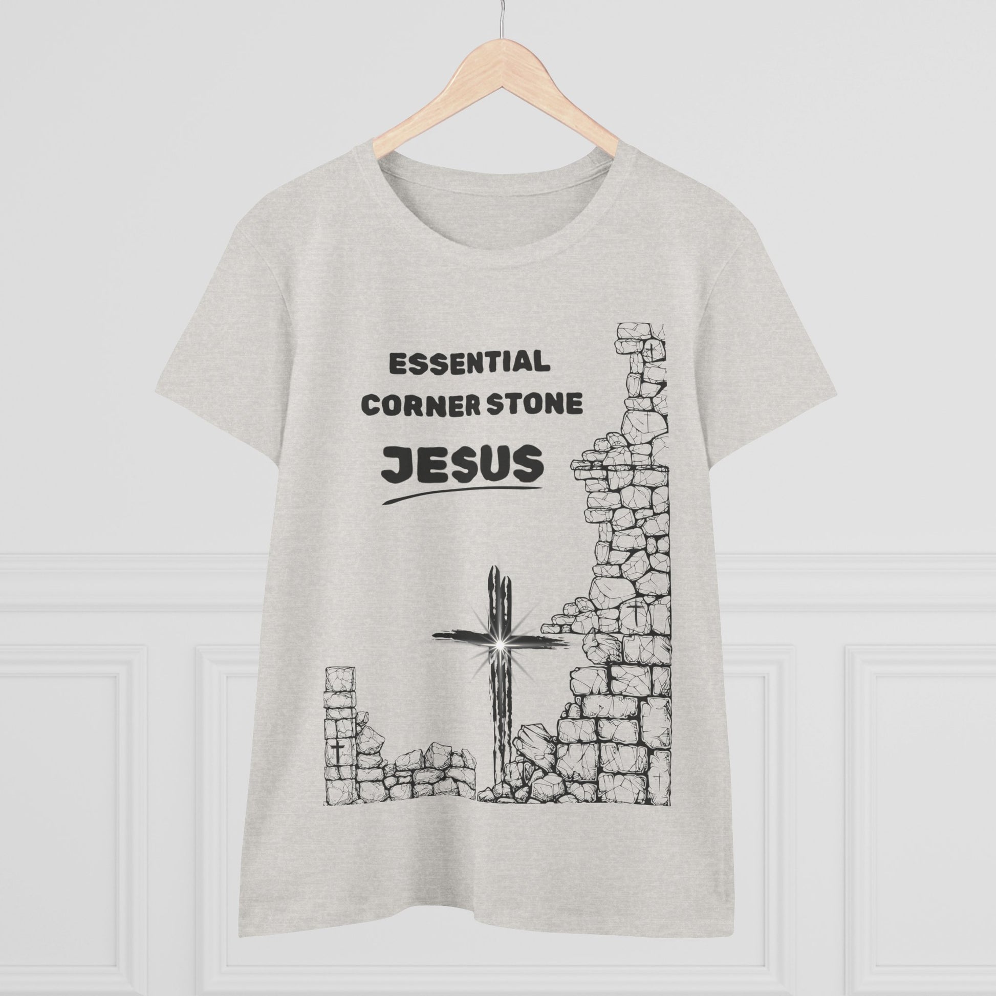Women's Cotton Tee Shirt Essential Corner Stone