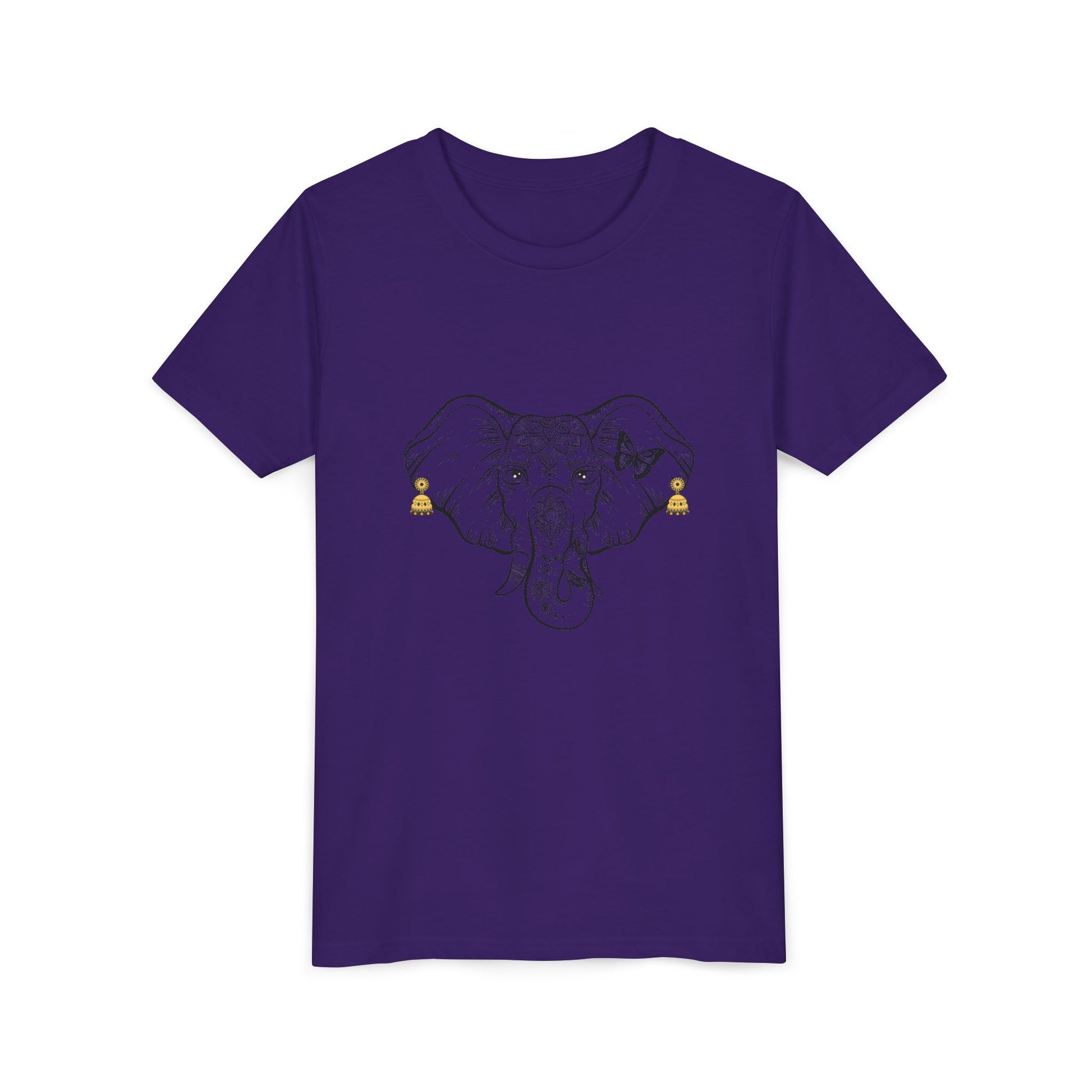 Youth Elephant Earrings Short Sleeve Shirt