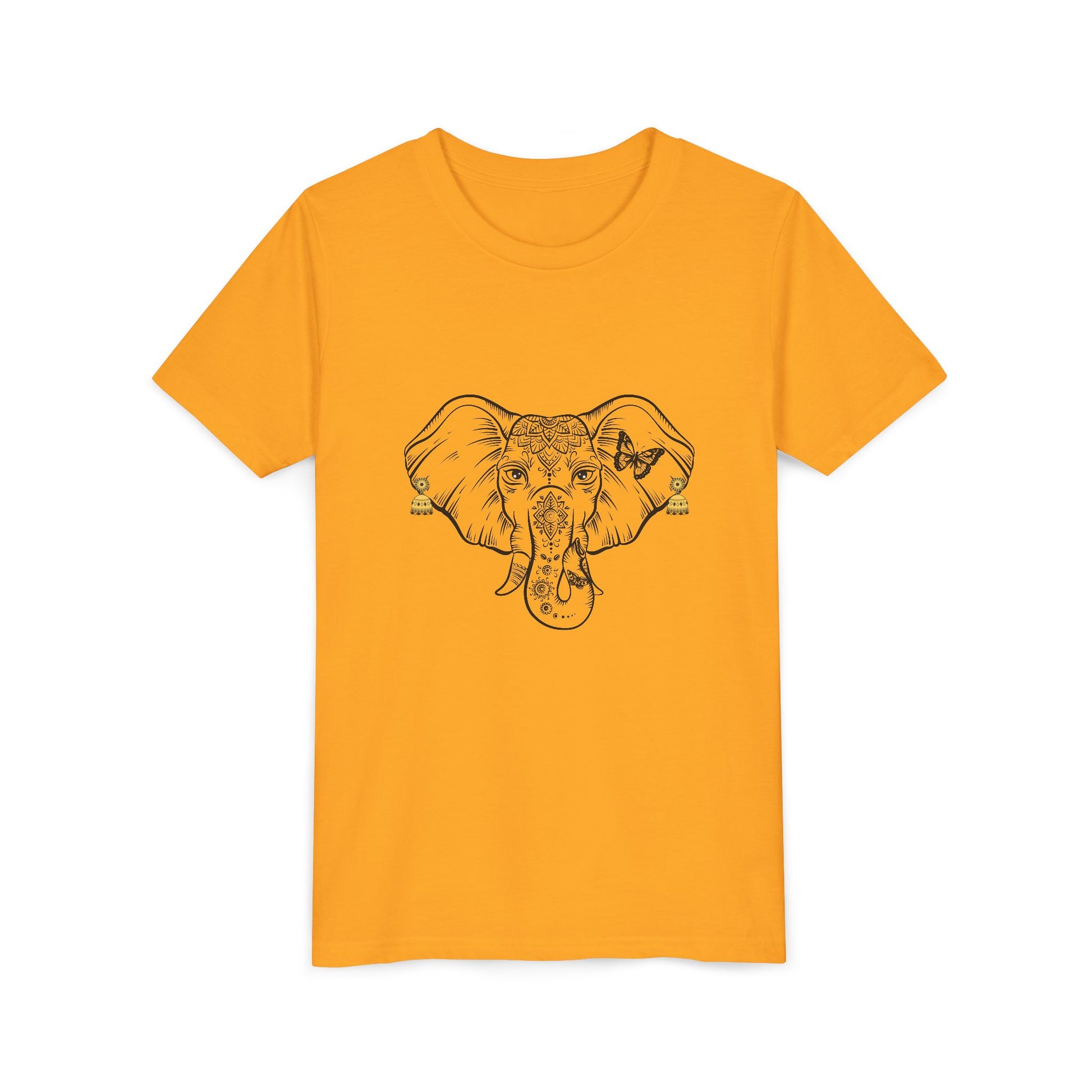 Youth Elephant Earrings Short Sleeve Shirt