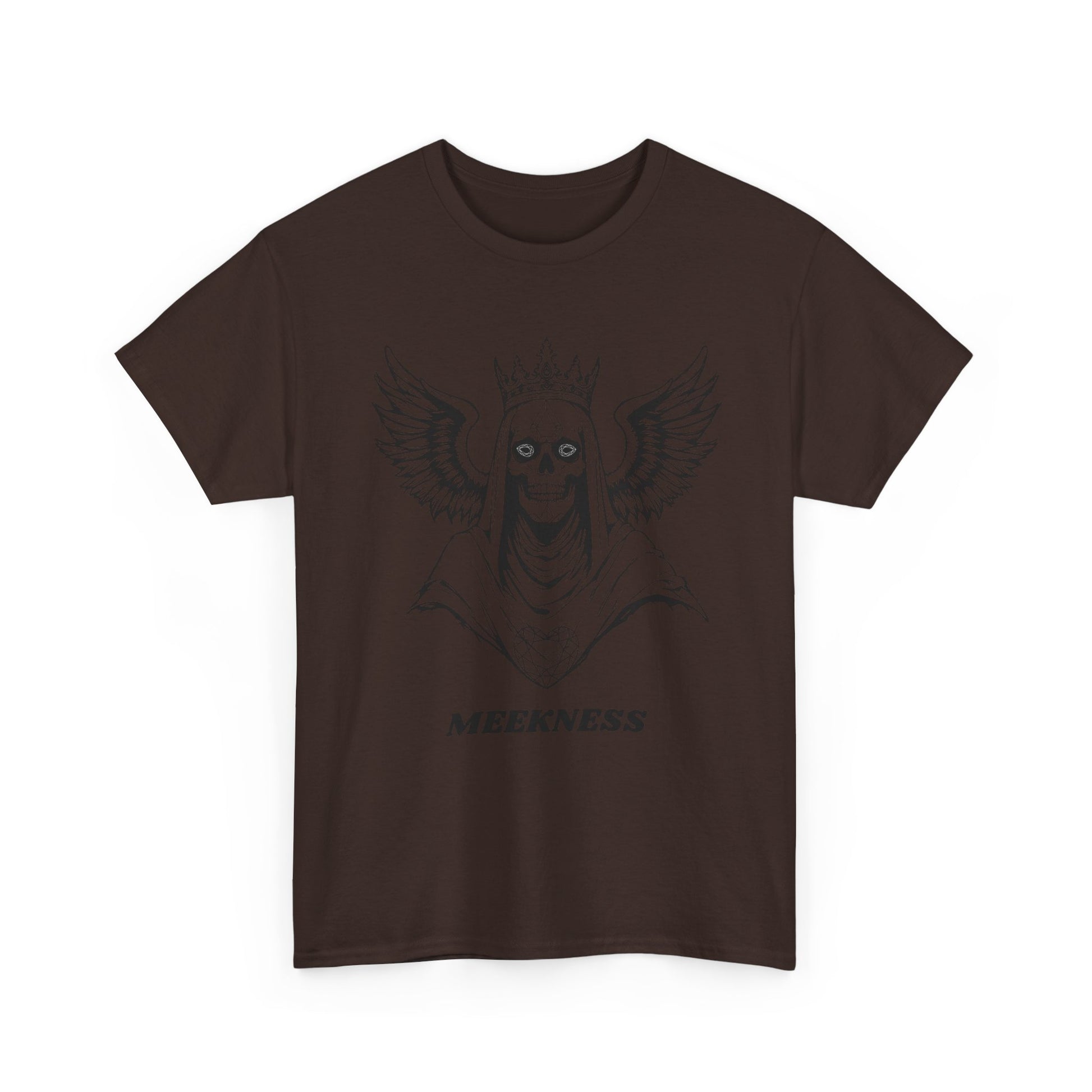 Skull Crown Wings Cotton Tee Shirt Transparent