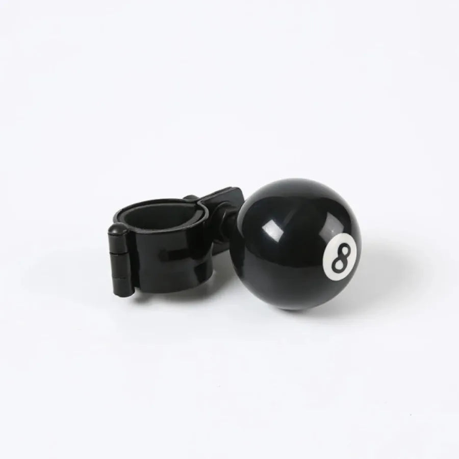 Black 8 Ball Steering Wheel Spinner Knob Universal For Car or Semi Truck Tractor Grip Booster Turning Handle Accessory