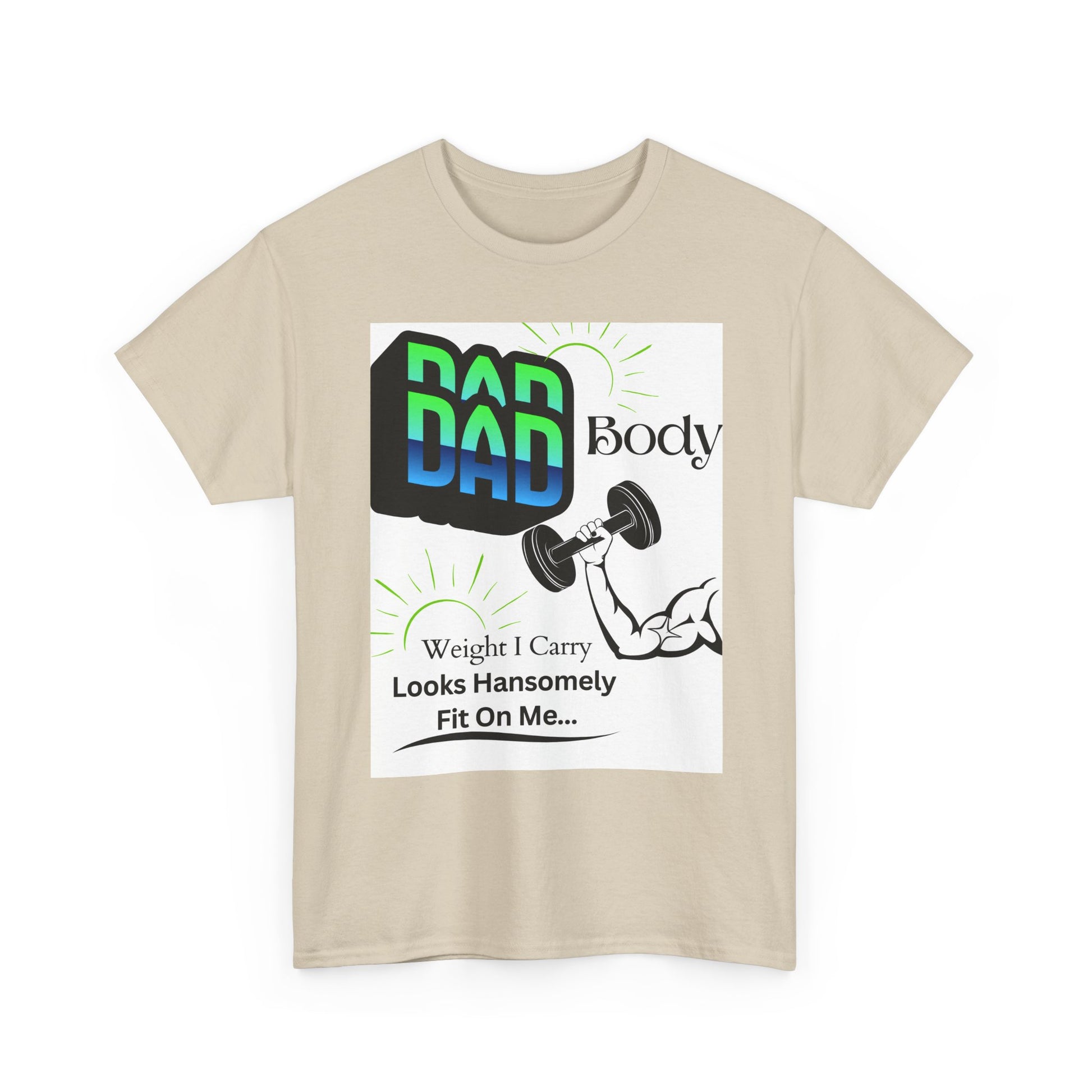 White Background Hansomely Fit Dad Cotton Crew Tee Shirt Dseign