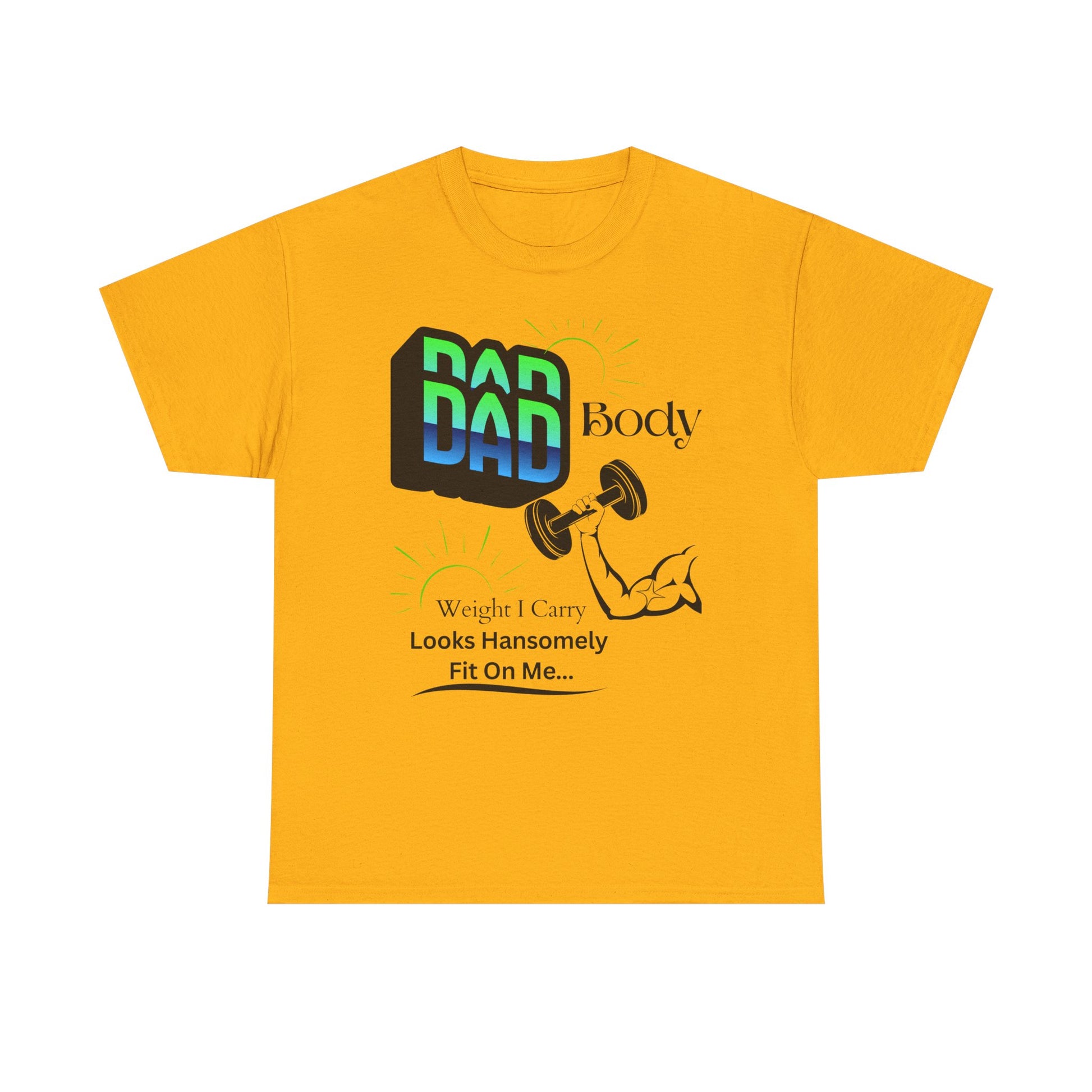 Hansomely Fit Dad Cotton Crew Tee Shirt Transparent Dseign