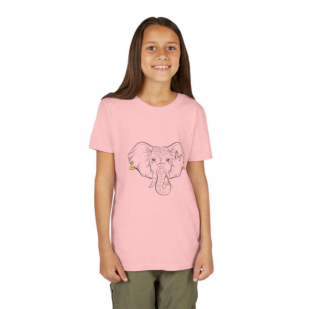 Youth Elephant Earrings Short Sleeve Shirt
