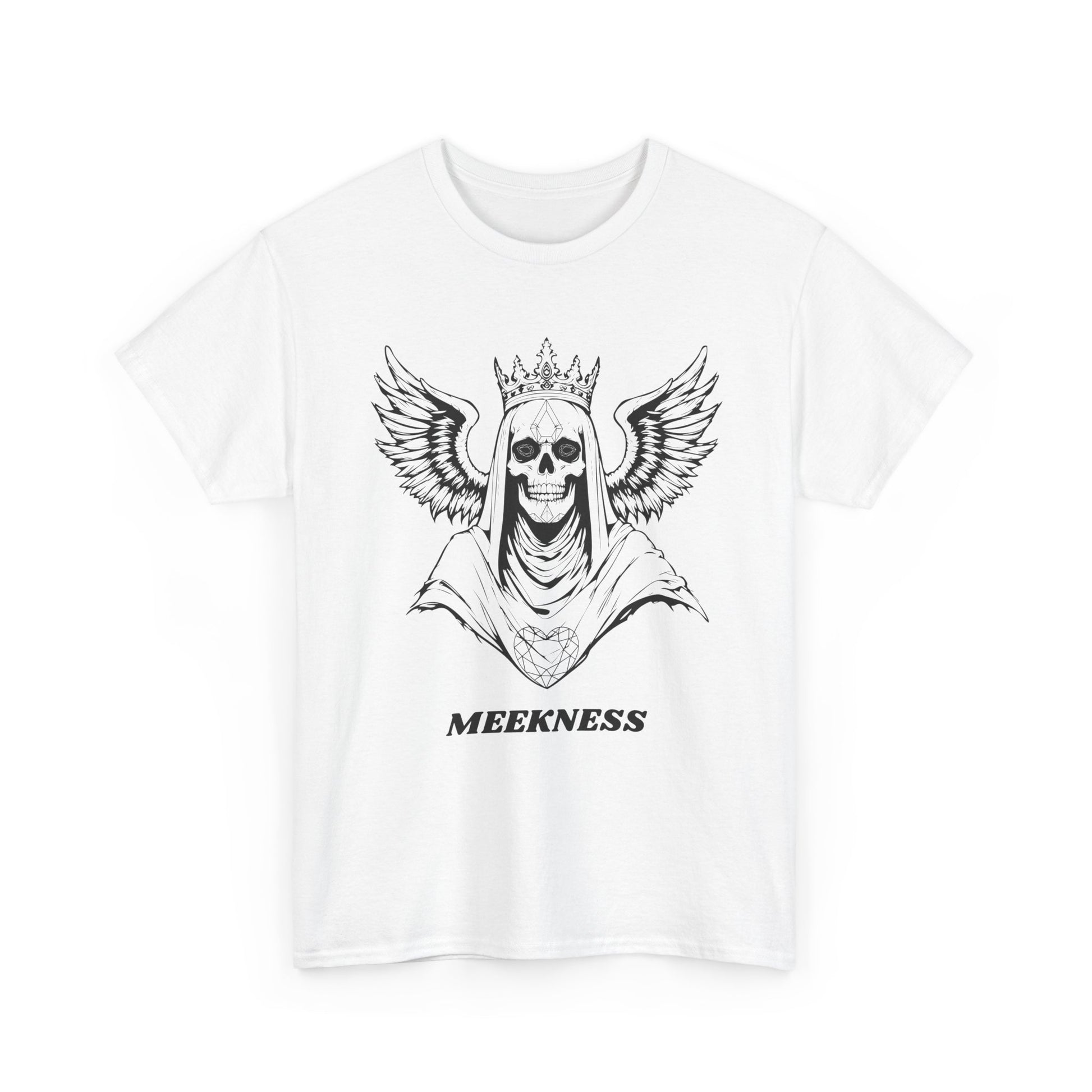 Skull Crown Wings Cotton Tee Shirt Transparent
