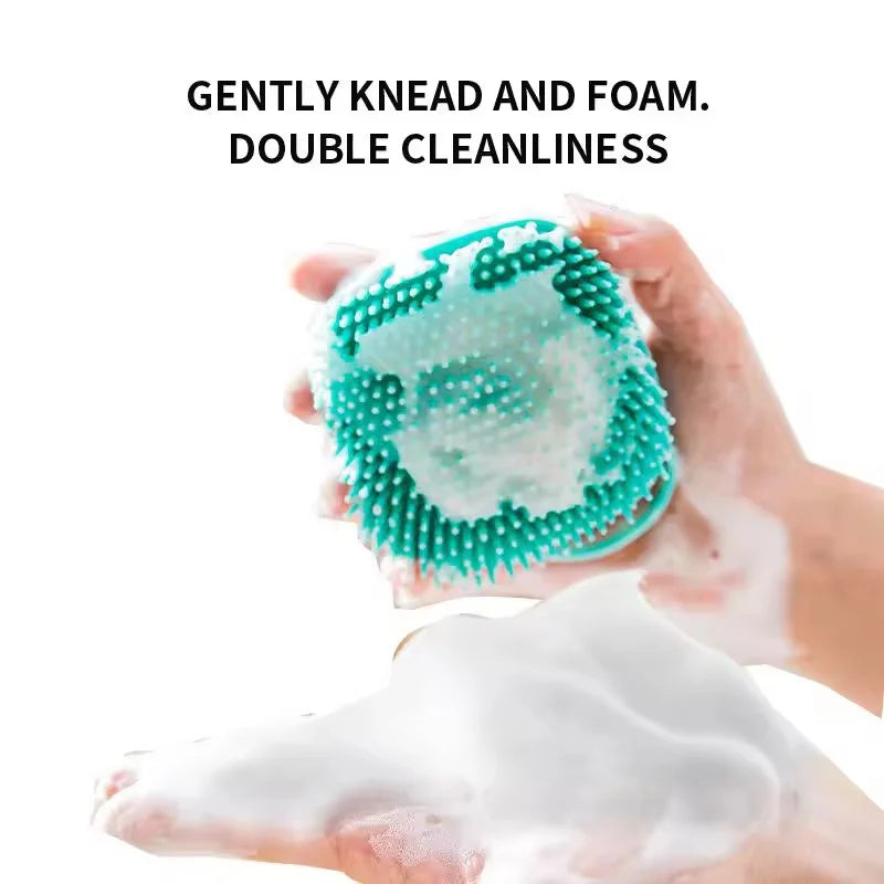 Silicone Pet Bath Massage Brush Shower Scrubber Bubble Maker For Cat Dog Fur Buddies Grooming Deep Clean Hair Remover Household Pet Bathing