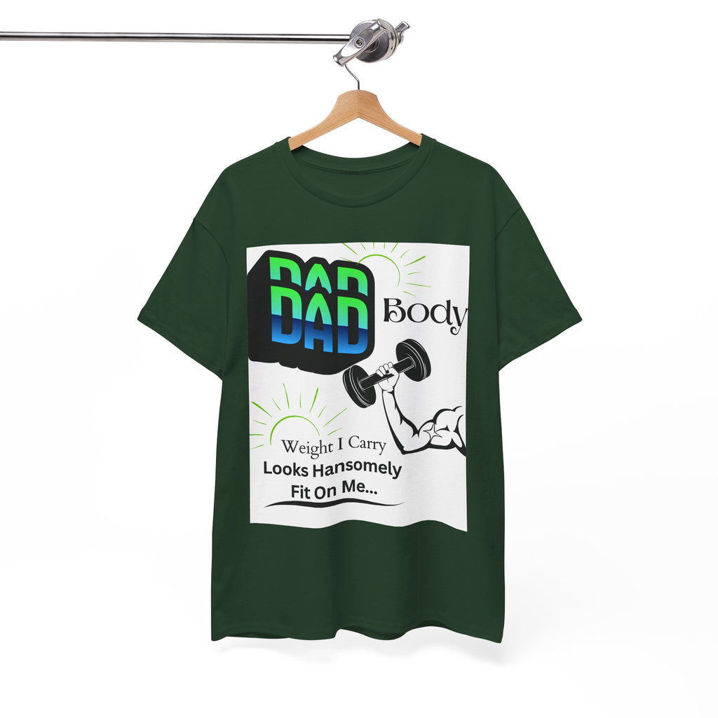 White Background Hansomely Fit Dad Cotton Crew Tee Shirt Dseign