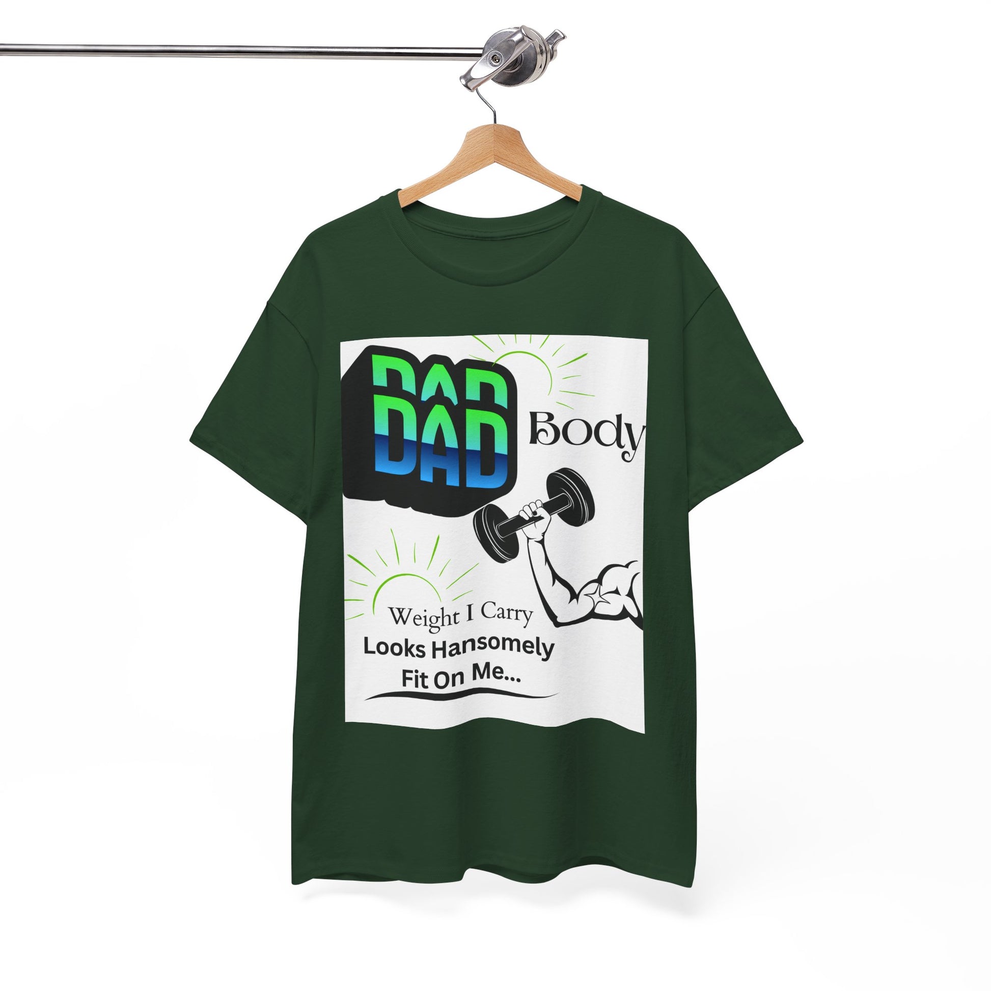 White Background Hansomely Fit Dad Cotton Crew Tee Shirt Dseign