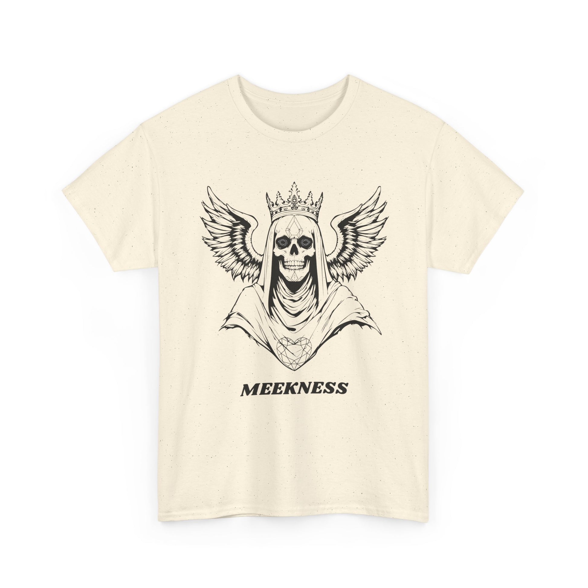 Skull Crown Wings Cotton Tee Shirt Transparent