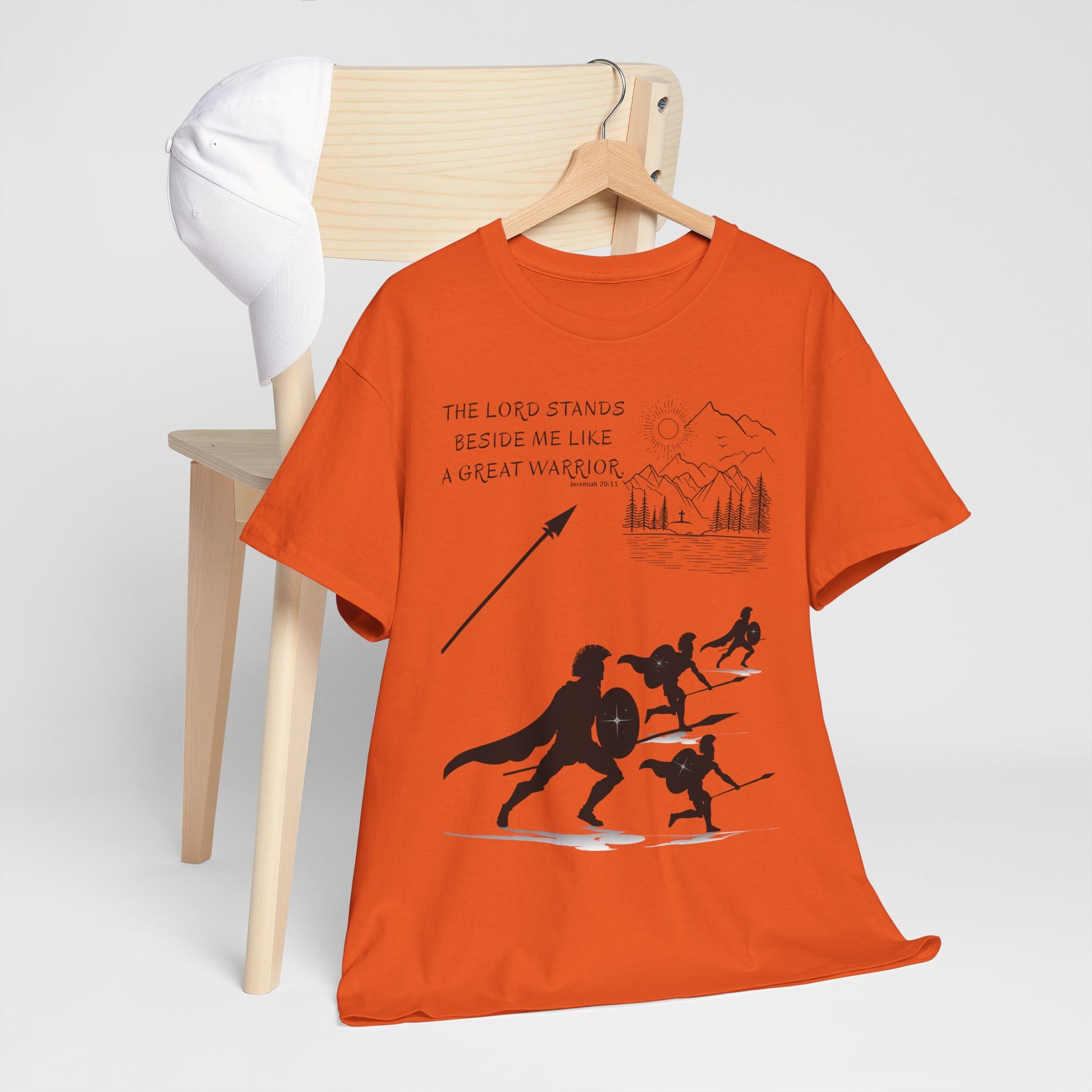 Warrior, The Lord Stands Before Me Heavy Cotton Shirt