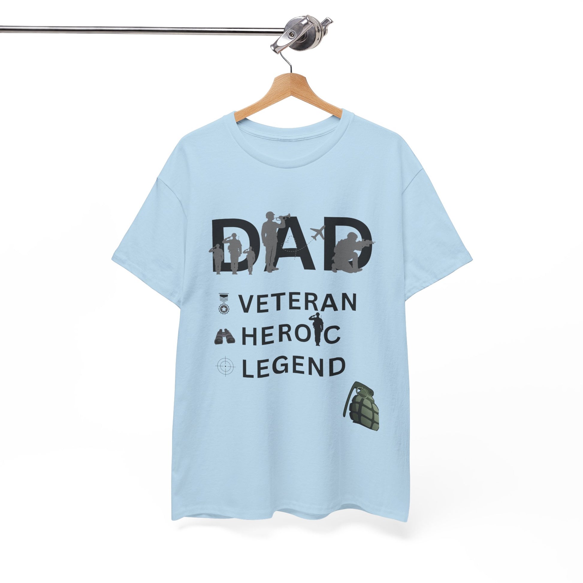 Dad Veteran Cotton Tee Shirt Transparent Background