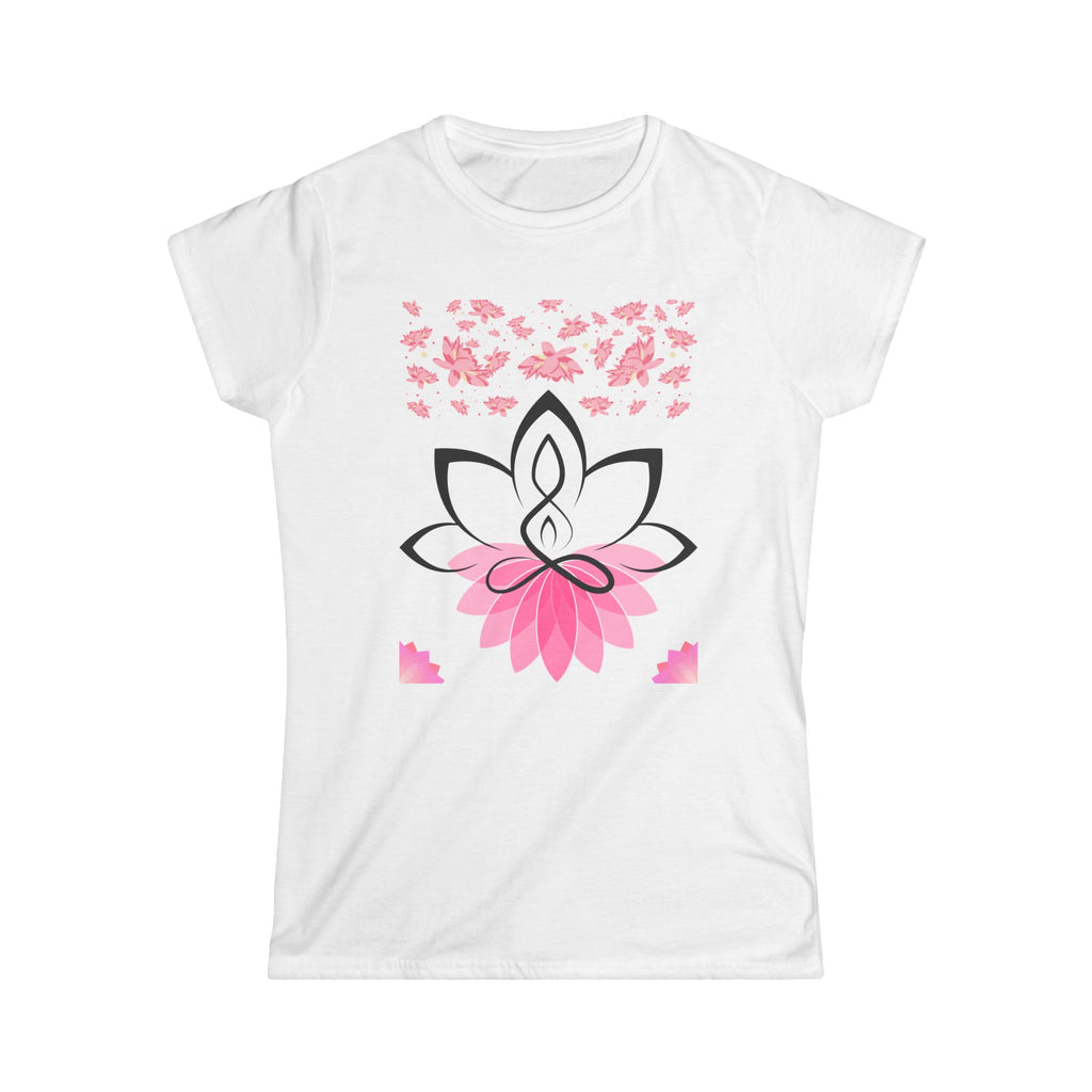 Women's Soft Style Tee Shirt Lotus Yoga