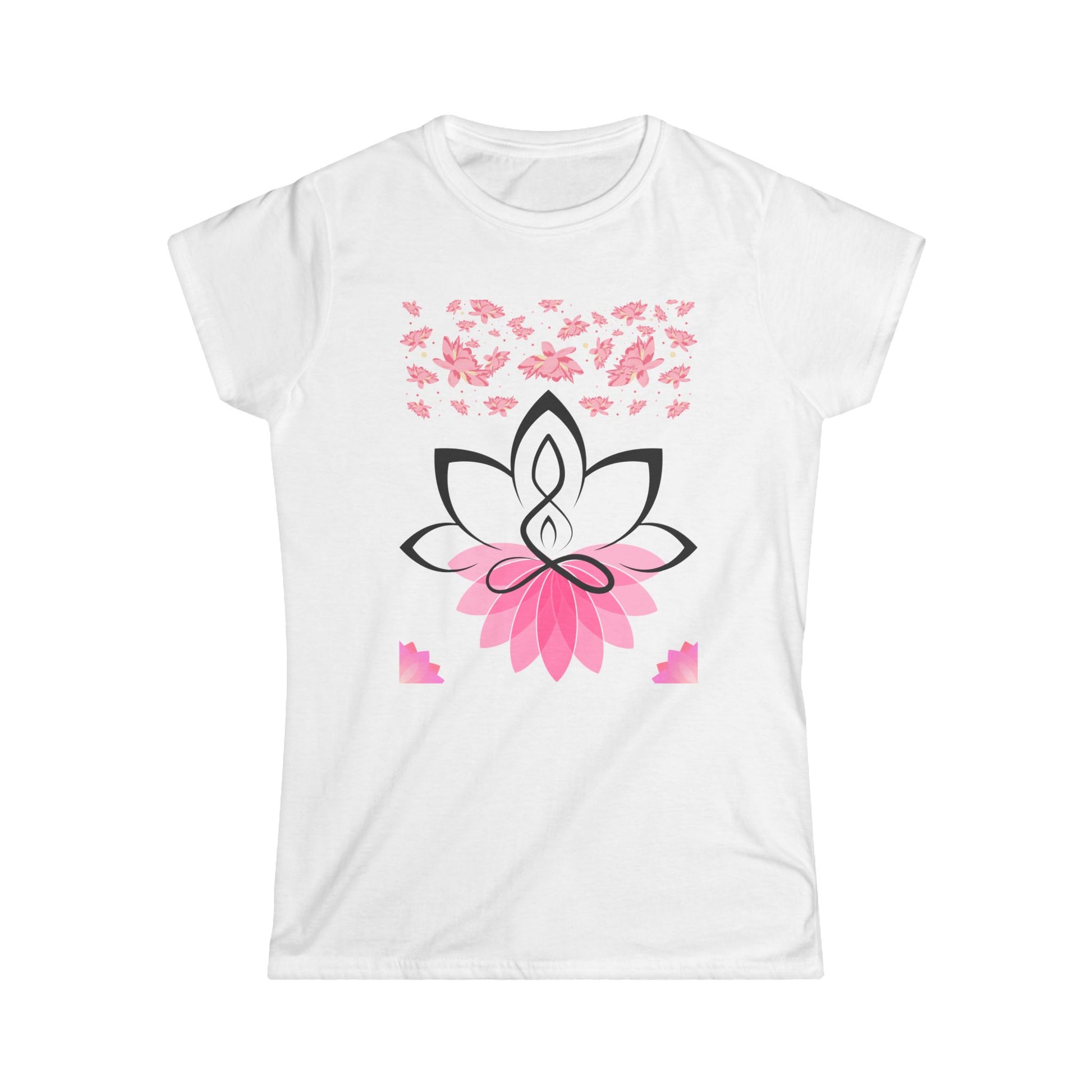 Women's Soft Style Tee Shirt Lotus Yoga