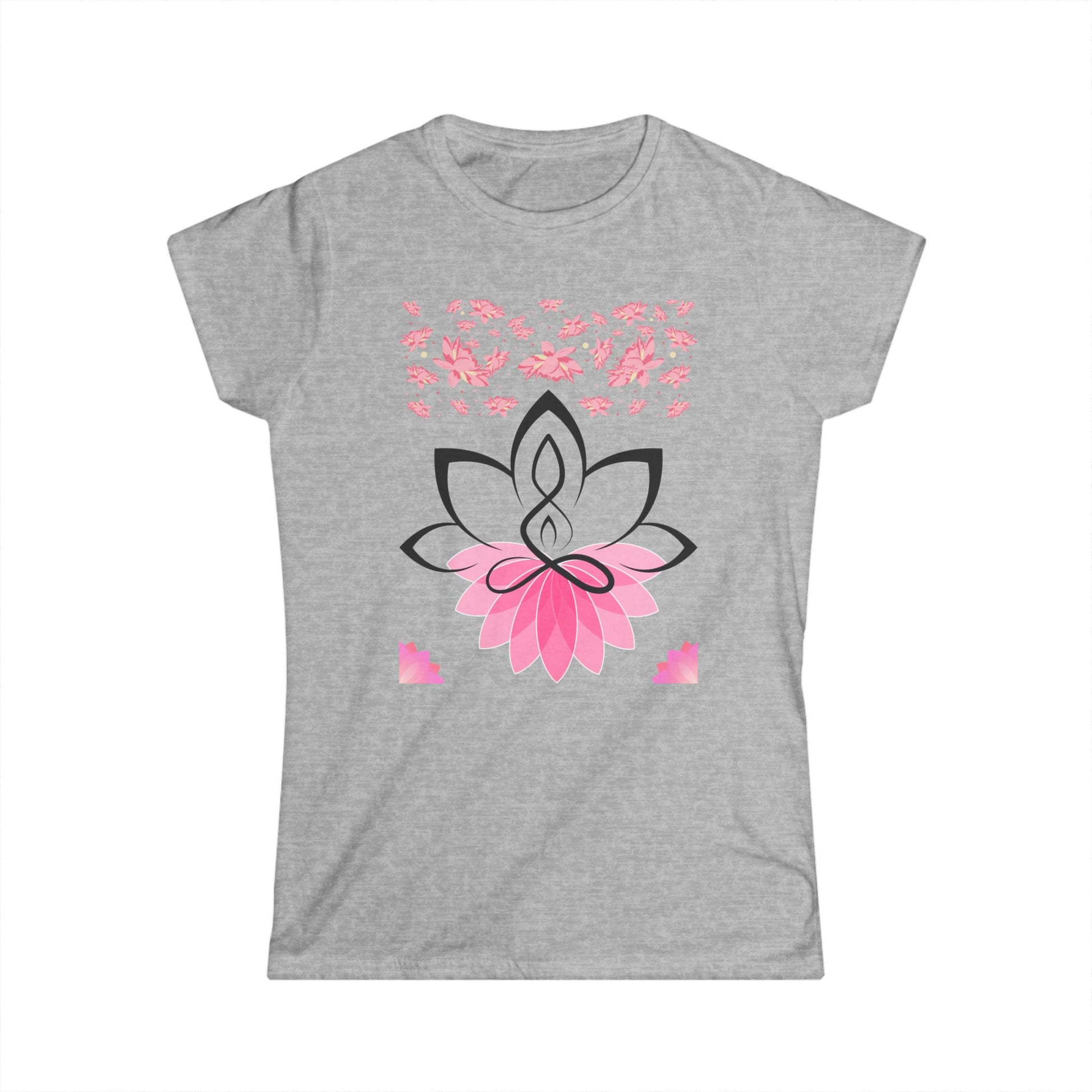 Women's Soft Style Tee Shirt Lotus Yoga