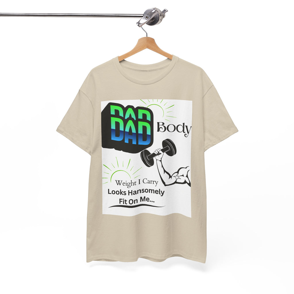 White Background Hansomely Fit Dad Cotton Crew Tee Shirt Dseign