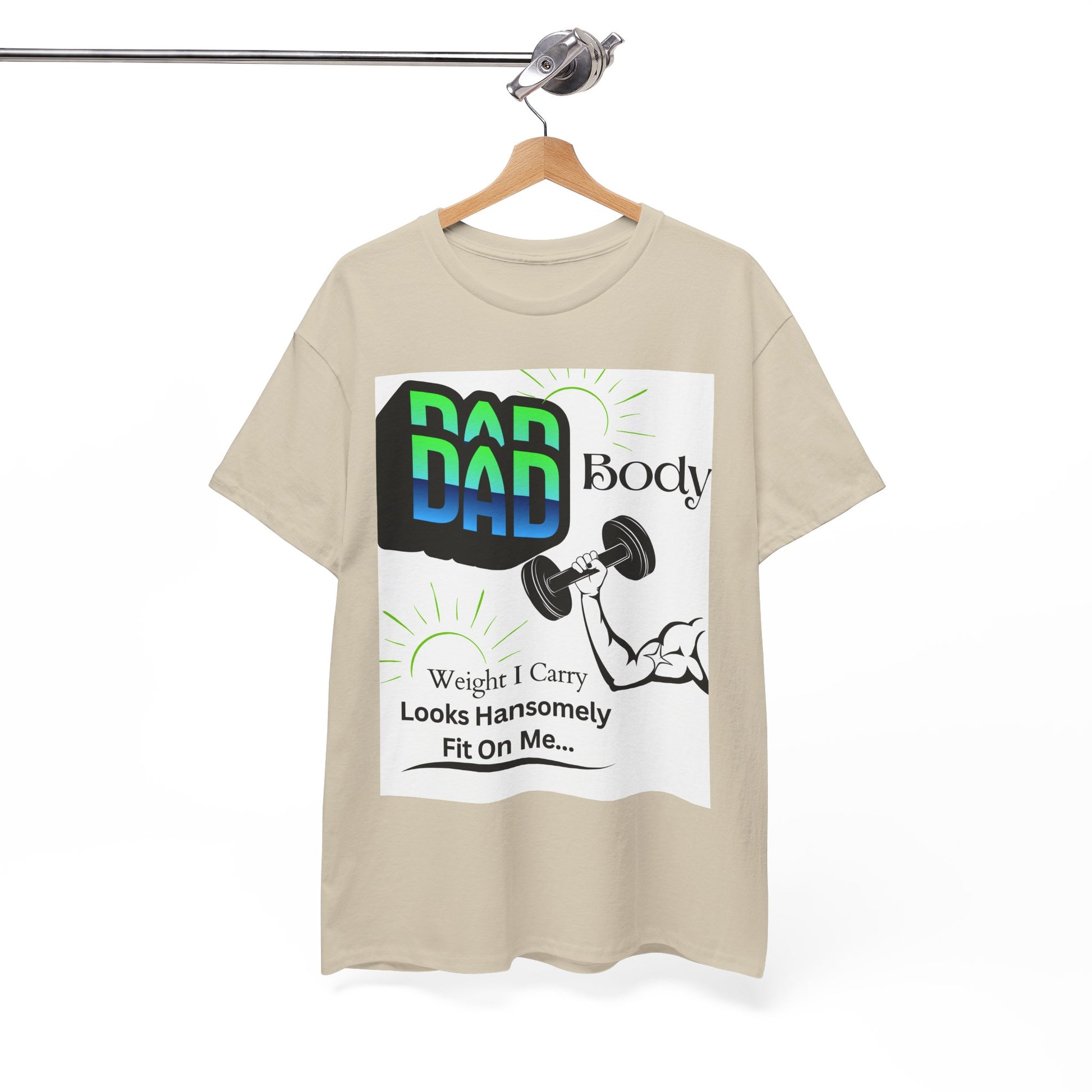 White Background Hansomely Fit Dad Cotton Crew Tee Shirt Dseign