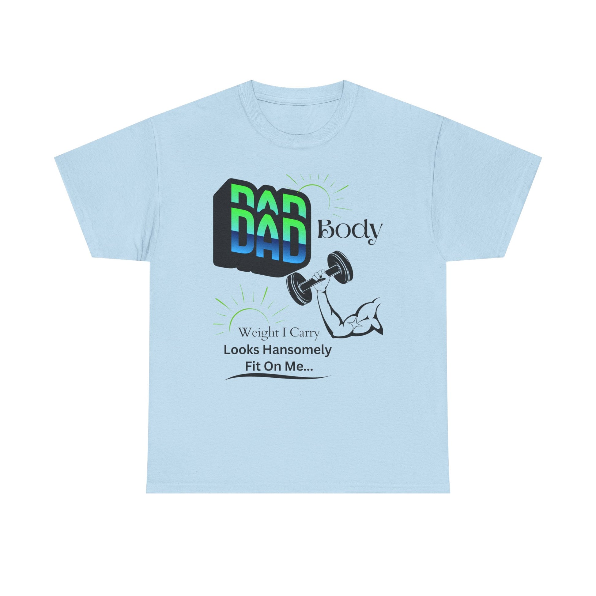 Hansomely Fit Dad Cotton Crew Tee Shirt Transparent Dseign