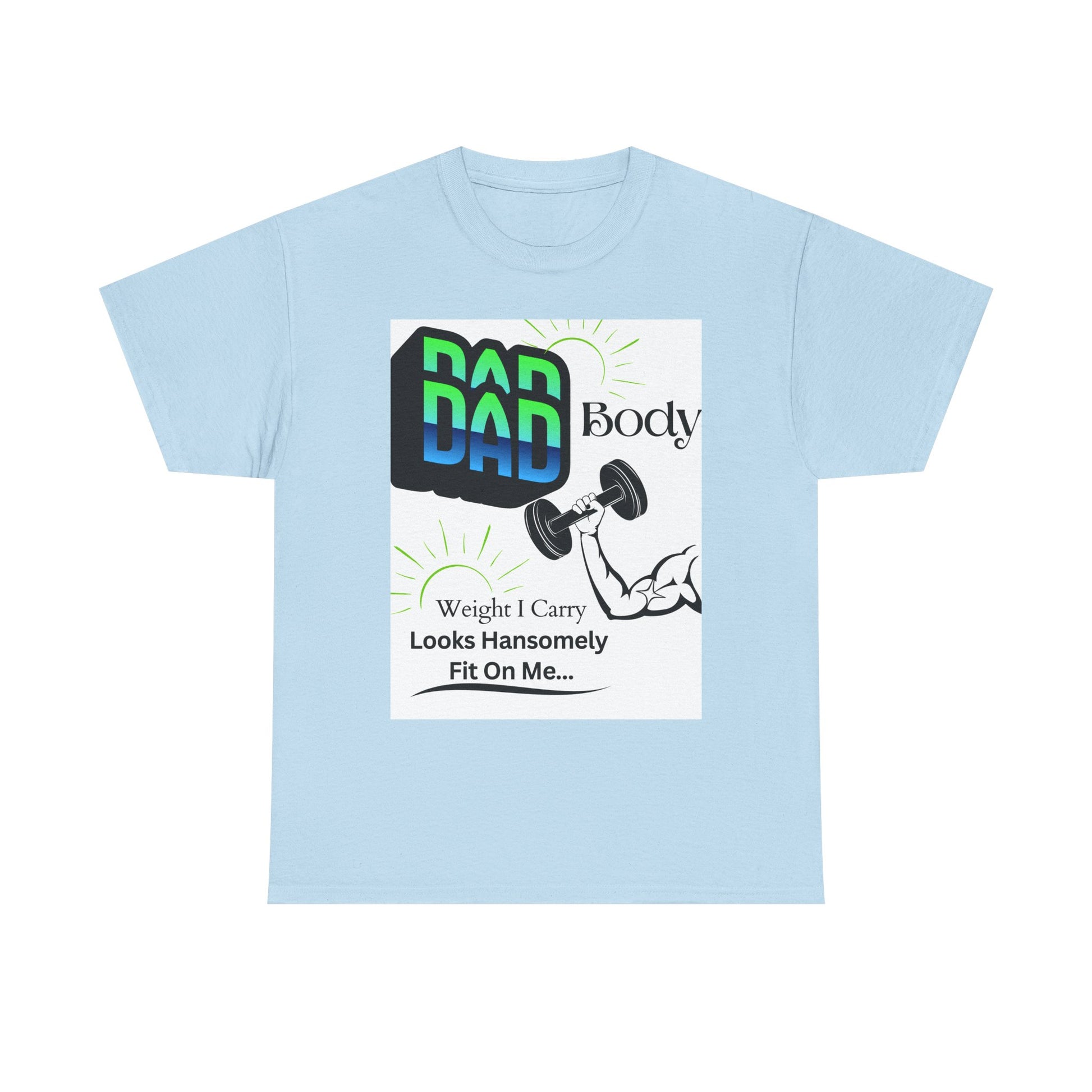 White Background Hansomely Fit Dad Cotton Crew Tee Shirt Dseign
