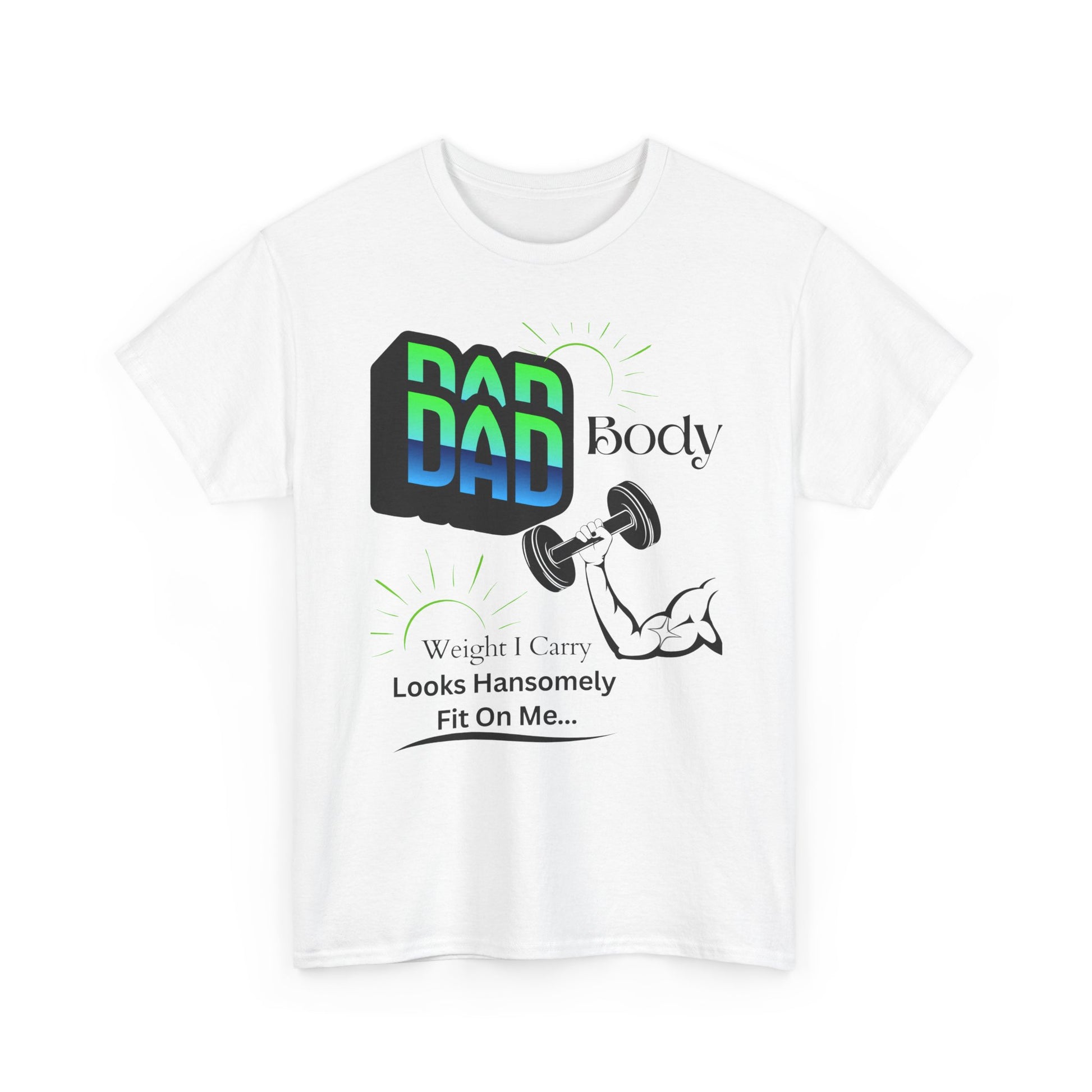 Hansomely Fit Dad Cotton Crew Tee Shirt Transparent Dseign